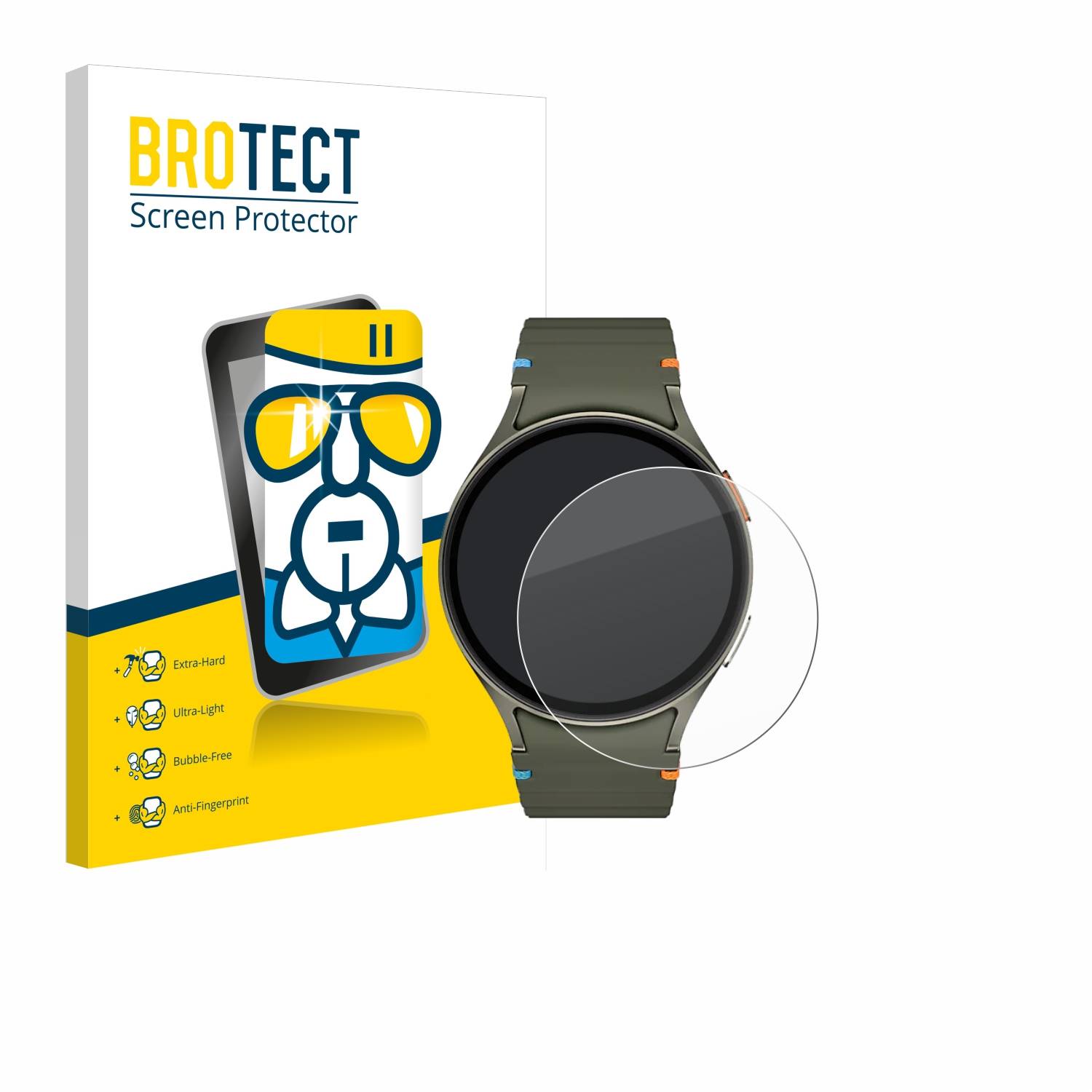 BROTECT AirGlass Glas Panzer-Folie für Samsung Galaxy Watch 7 (44 mm) - Schutzglas