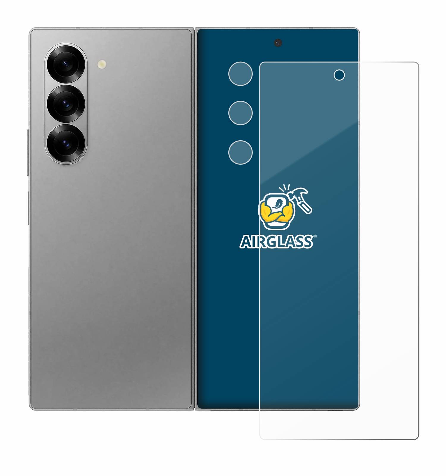 BROTECT AirGlass Glas Panzer-Folie für Samsung Galaxy Z Fold 6 5G (Display+Kamera) - Schutzglas