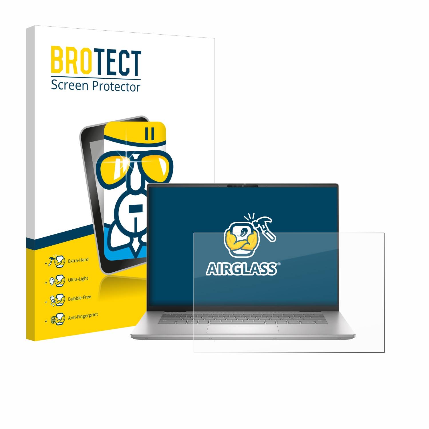 BROTECT AirGlass Glas Panzer-Folie für Dell Inspiron 16 7630 Laptop - Schutzglas