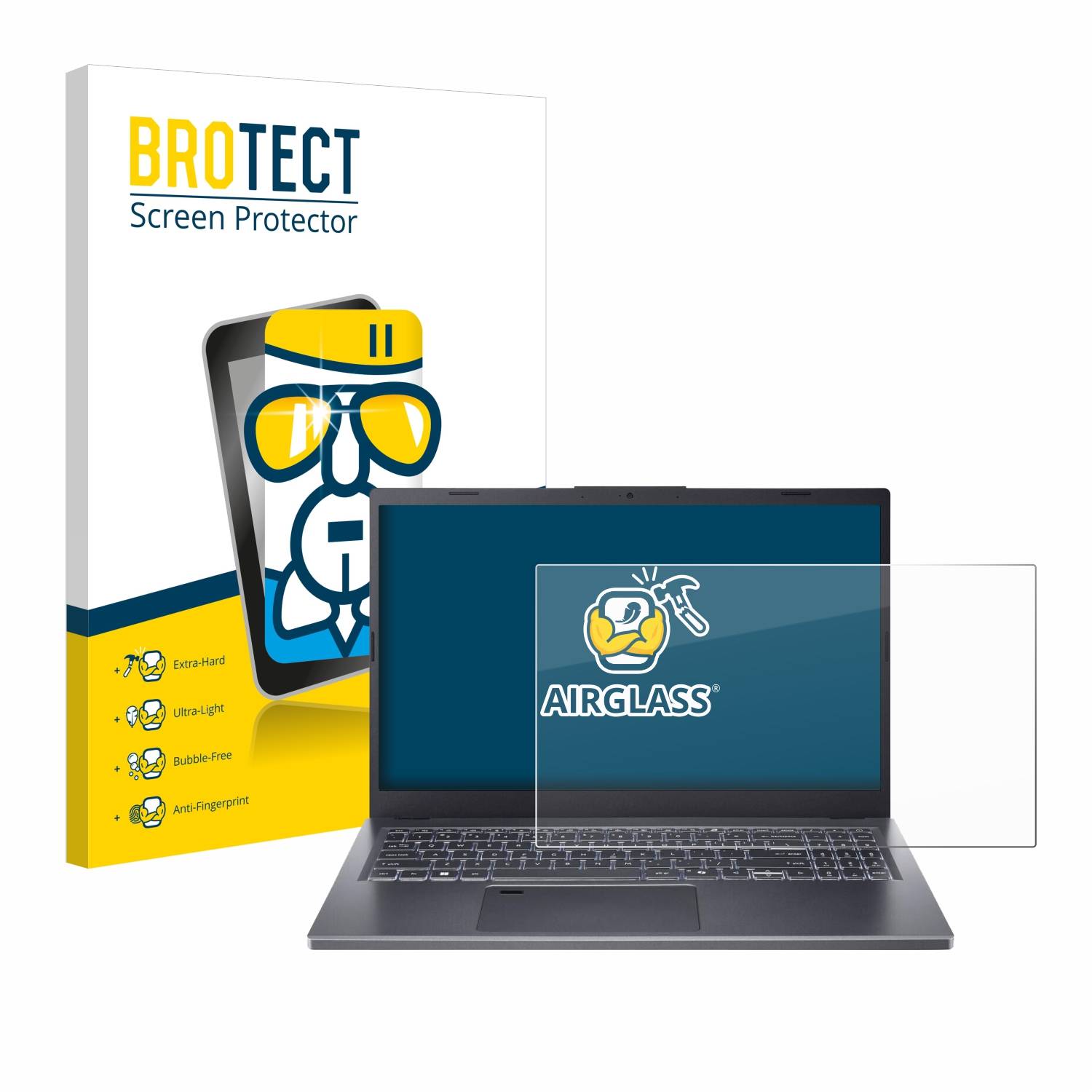 BROTECT AirGlass Glas Panzer-Folie für Acer Aspire A15-51 - Schutzglas