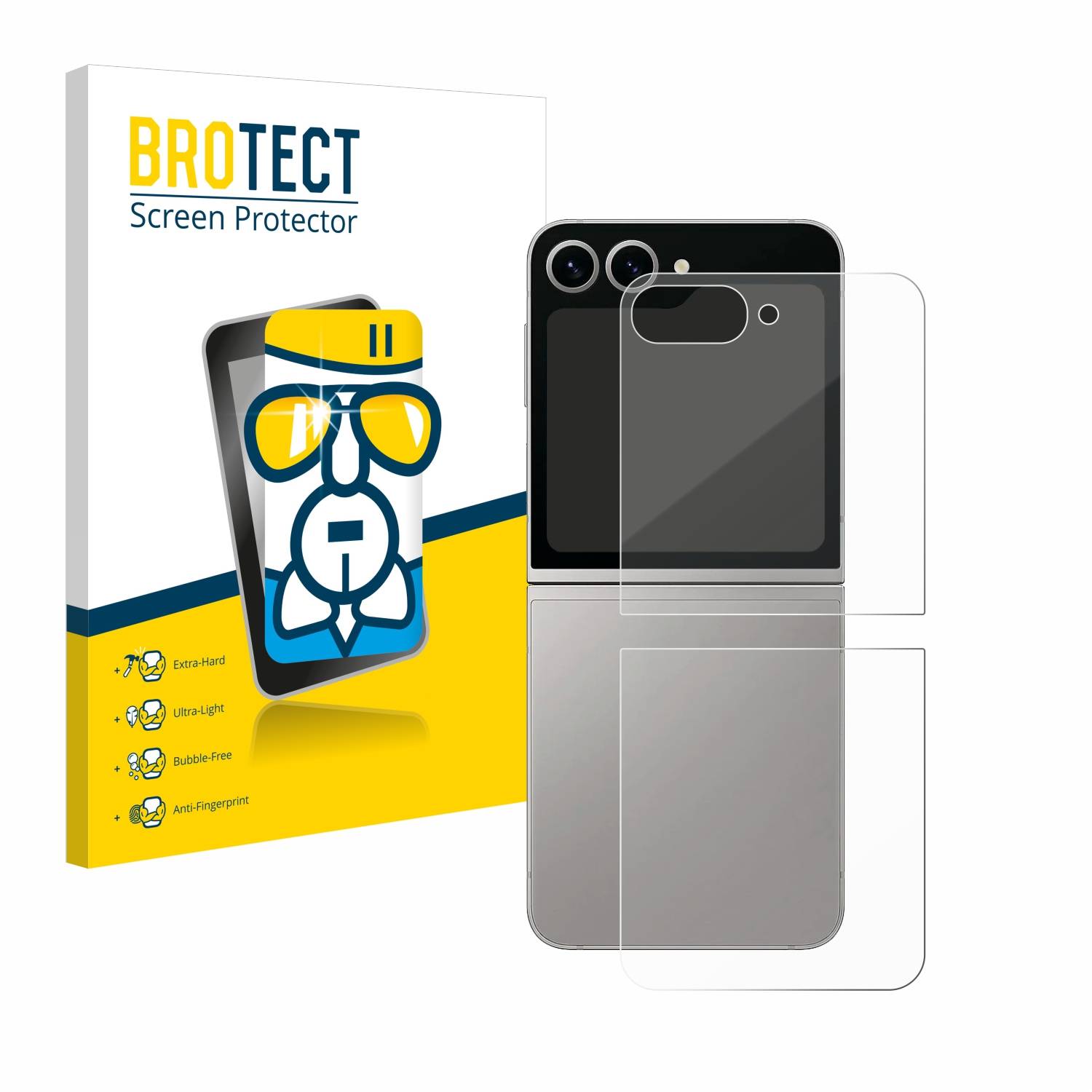 BROTECT AirGlass Glas Panzer-Folie für Samsung Galaxy Z Flip6 (Rückseite) - Schutzglas