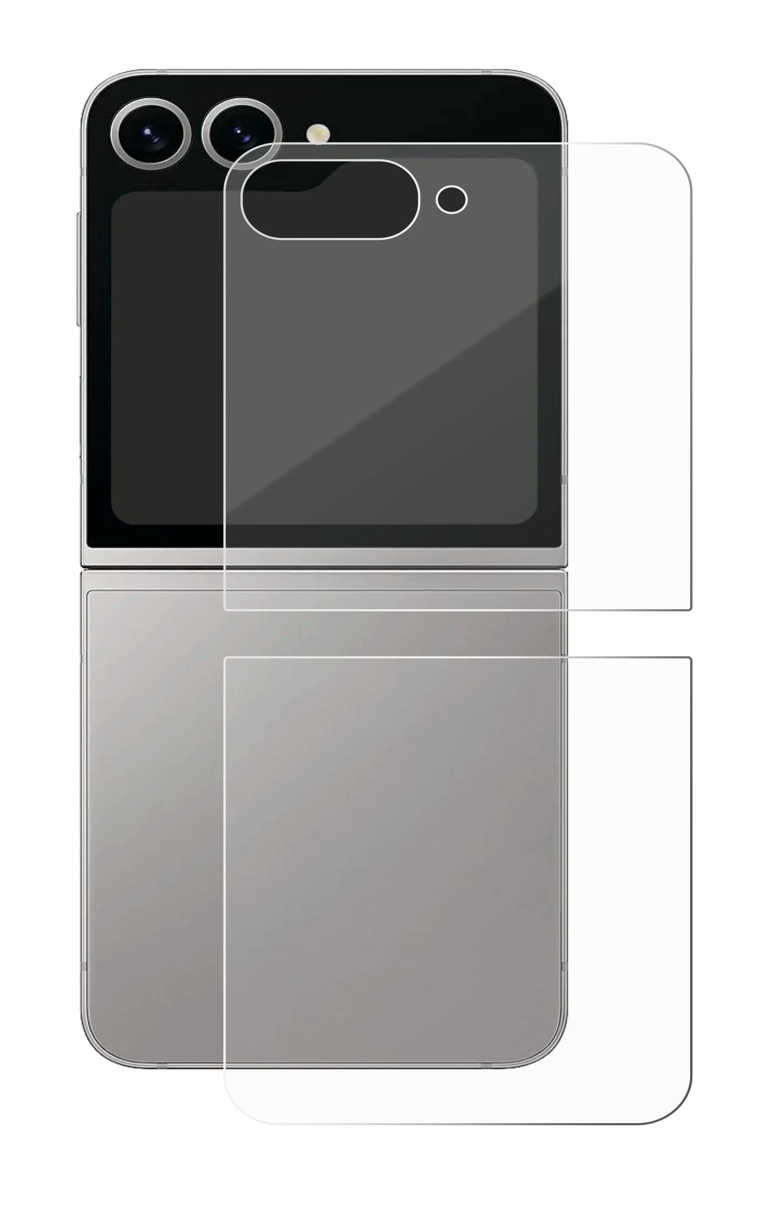 BROTECT AirGlass Glas Panzer-Folie für Samsung Galaxy Z Flip6 (Rückseite) - Schutzglas