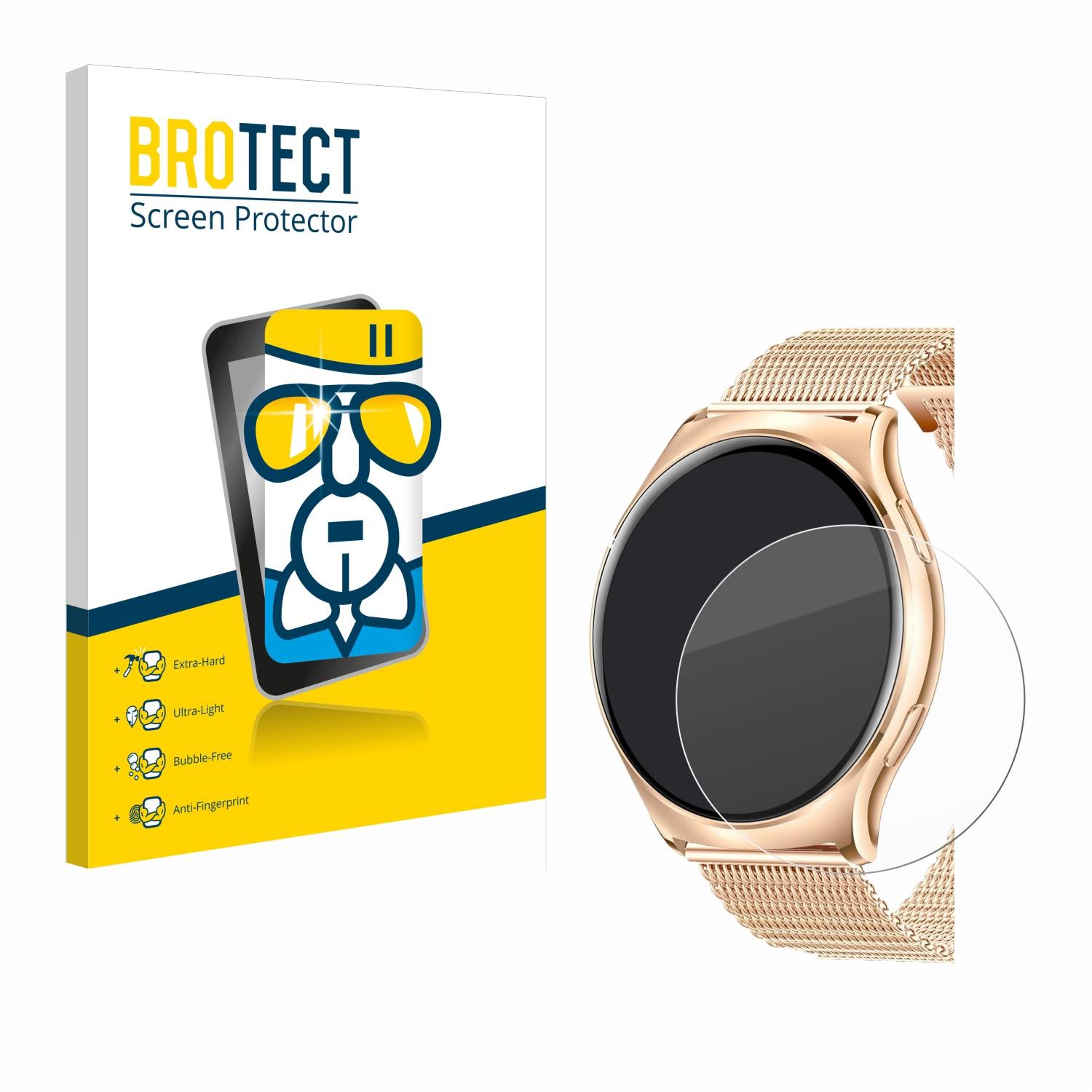 BROTECT AirGlass Glas Panzer-Folie für Iaret Smartwatch 1.43 - Schutzglas