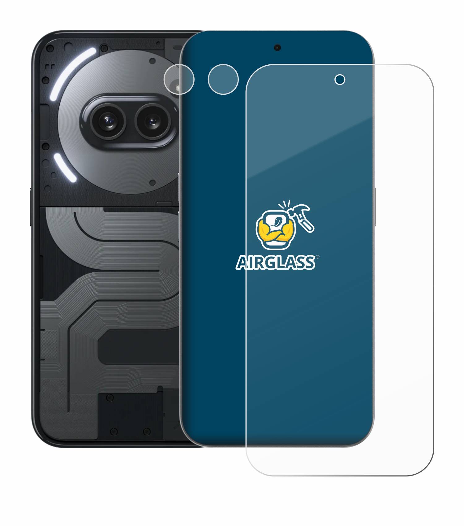 BROTECT AirGlass Glas Panzer-Folie für Nothing Phone (2a) Plus (Display+Kamera) - Schutzglas