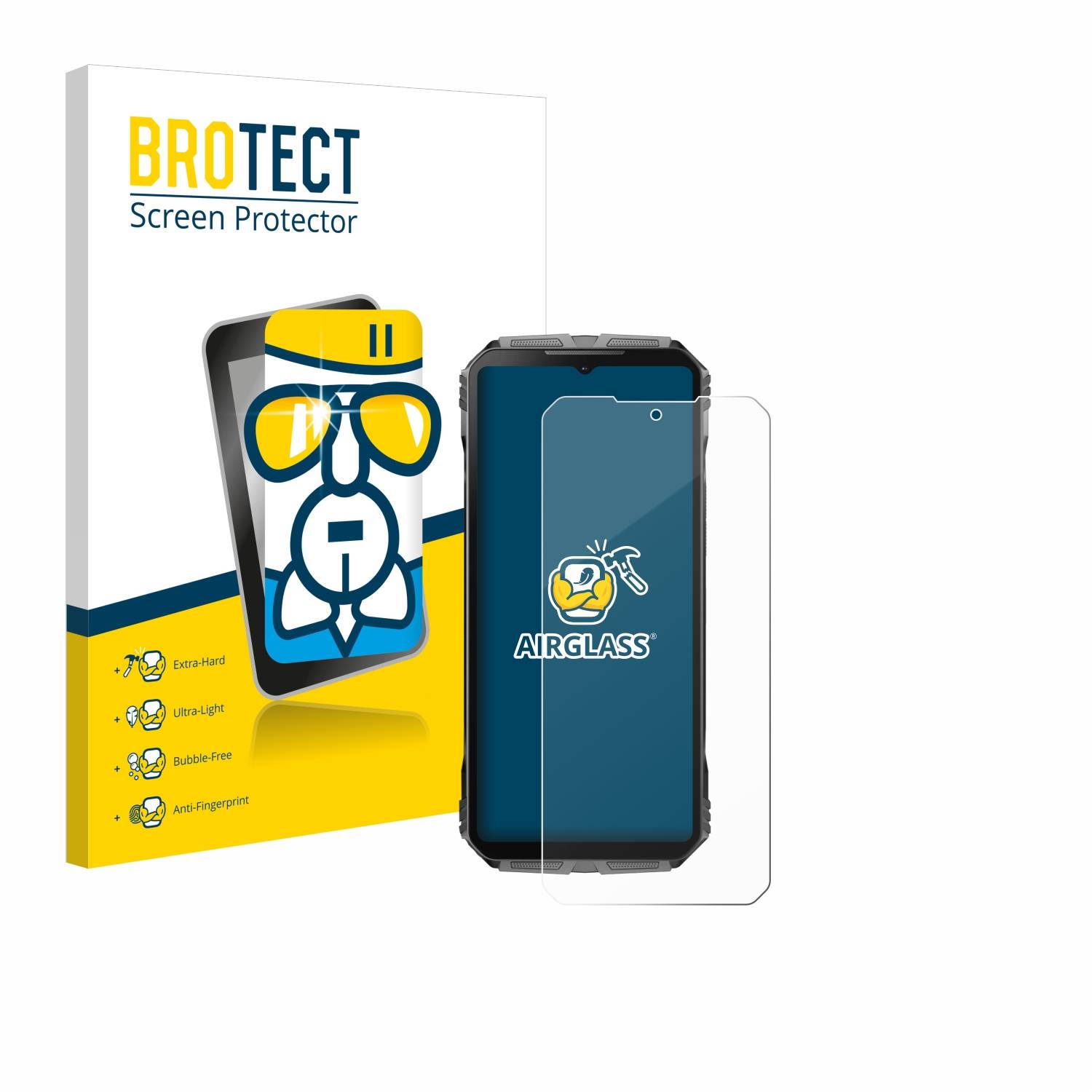 BROTECT AirGlass Glas Panzer-Folie für Doogee V40 Pro - Schutzglas