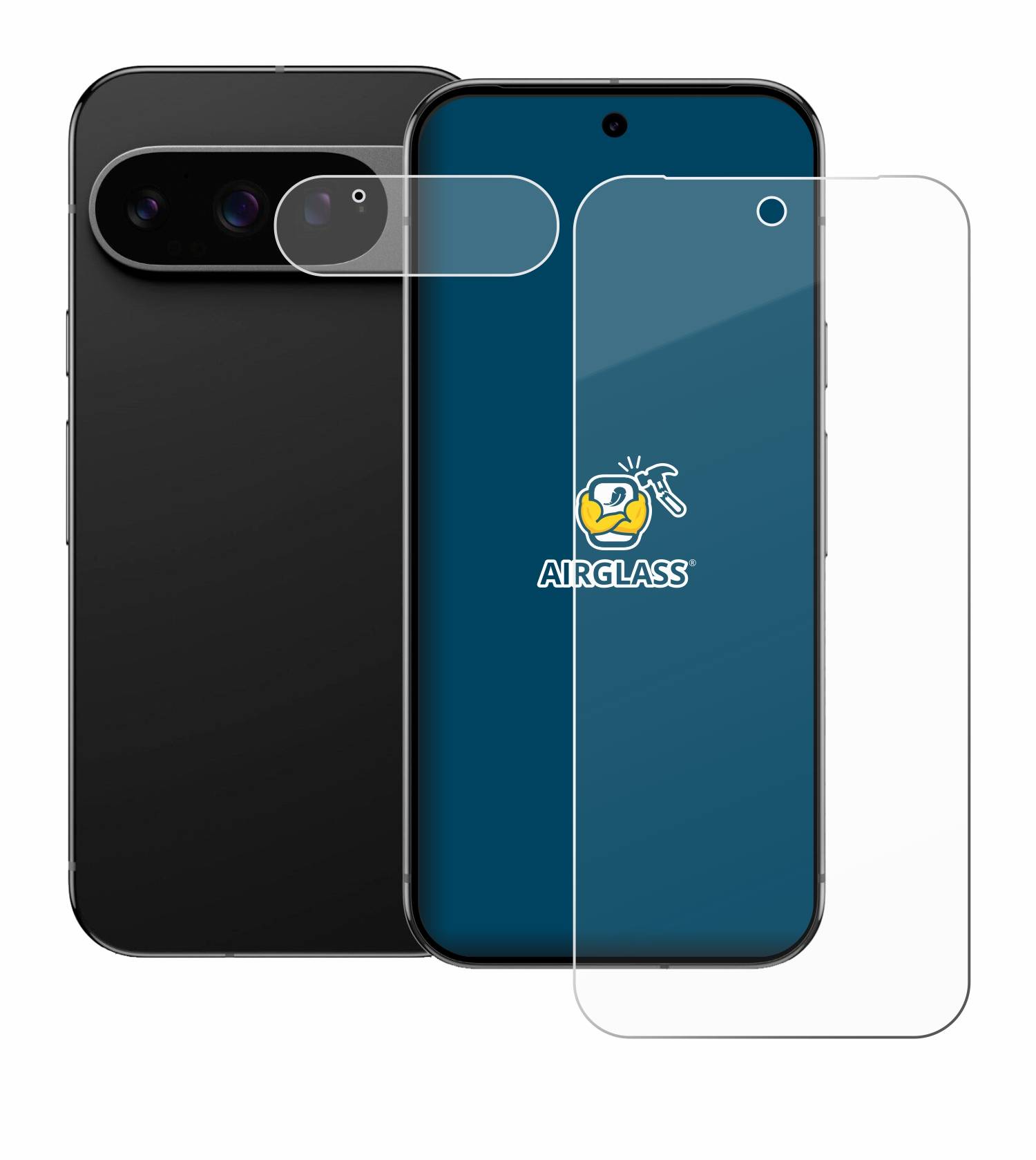 BROTECT AirGlass Glas Panzer-Folie für Google Pixel 9 Pro XL (Display+Kamera) - Schutzglas