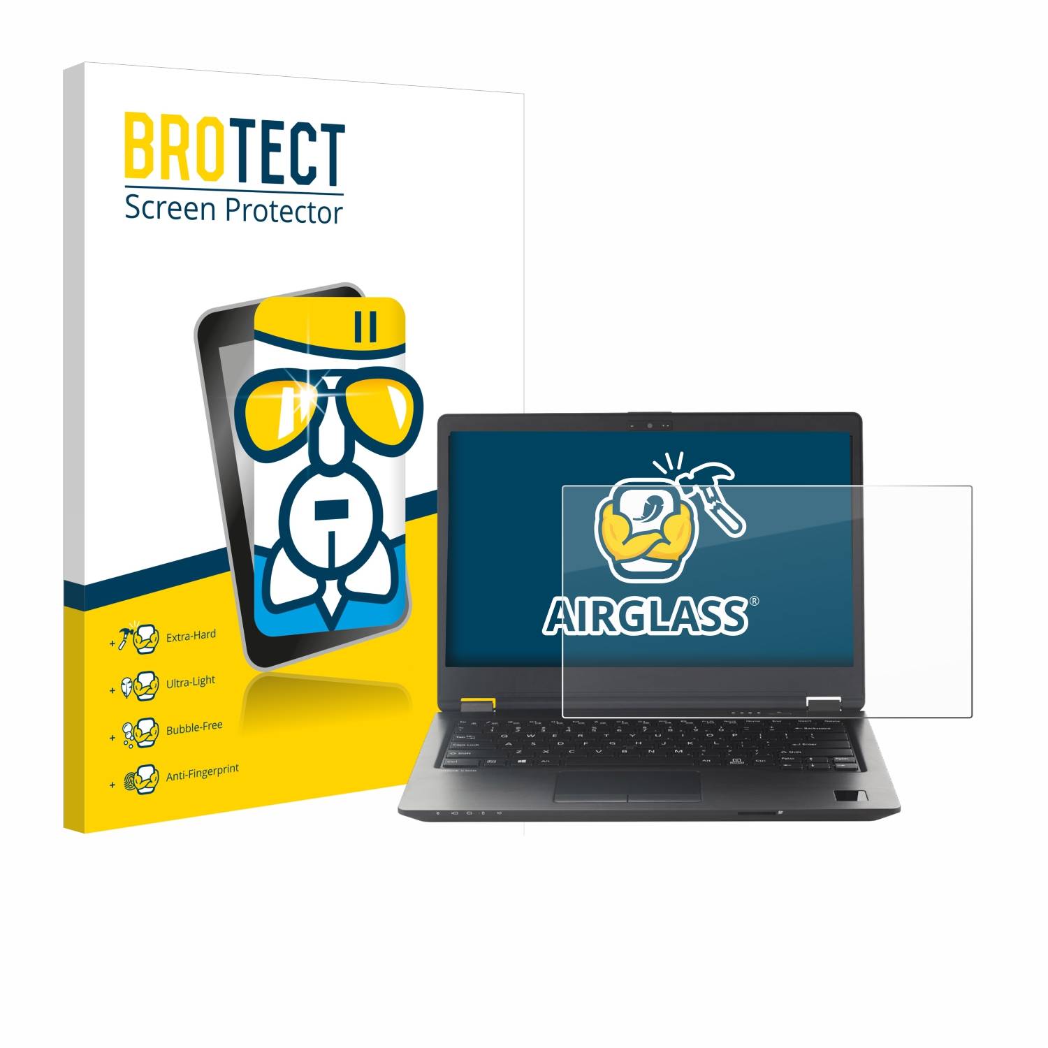 BROTECT AirGlass Glas Panzer-Folie für Fujitsu Lifebook U747 - Schutzglas