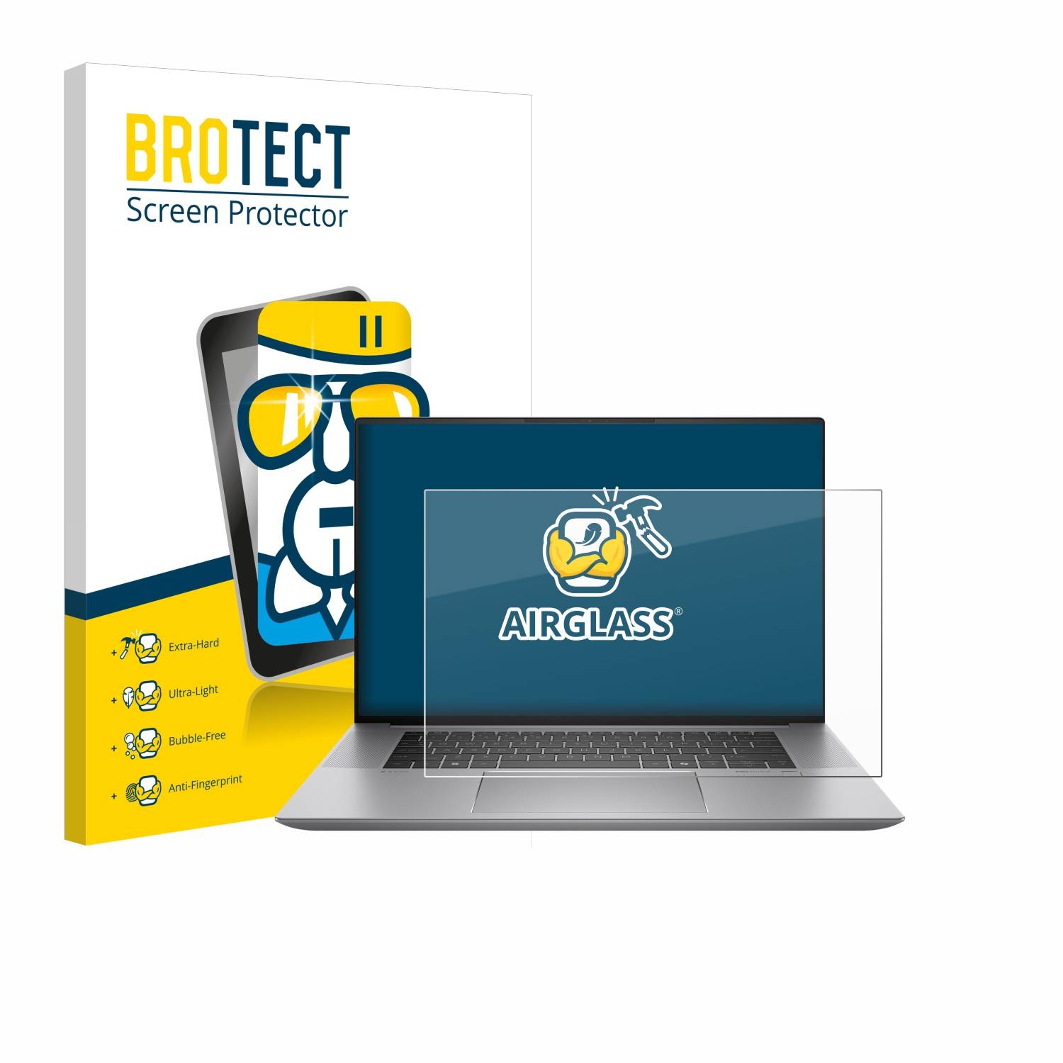 BROTECT AirGlass Glas Panzer-Folie für HP Zbook Studio 16 G11 - Schutzglas
