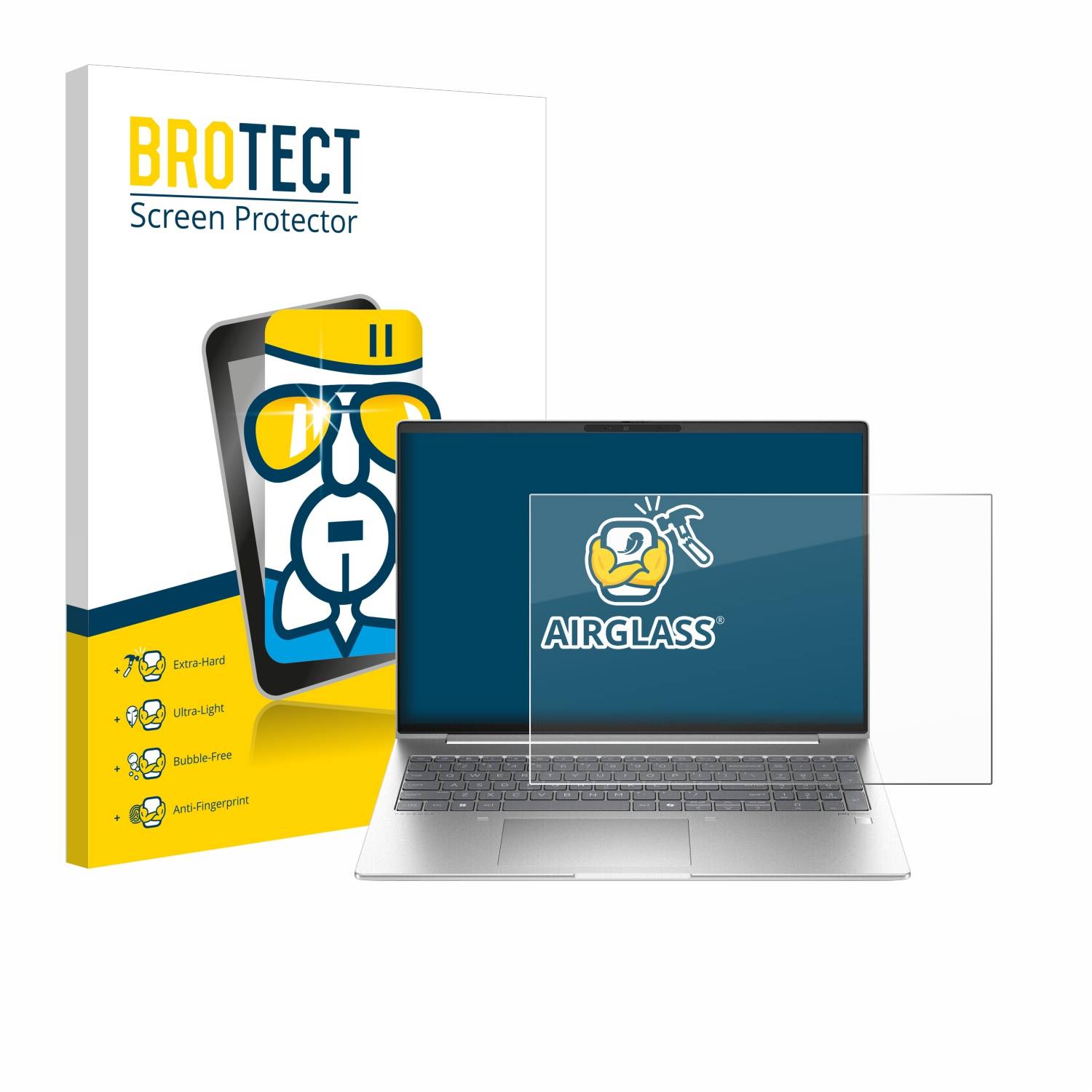 BROTECT AirGlass Glas Panzer-Folie für HP ProBook 460 G11 - Schutzglas