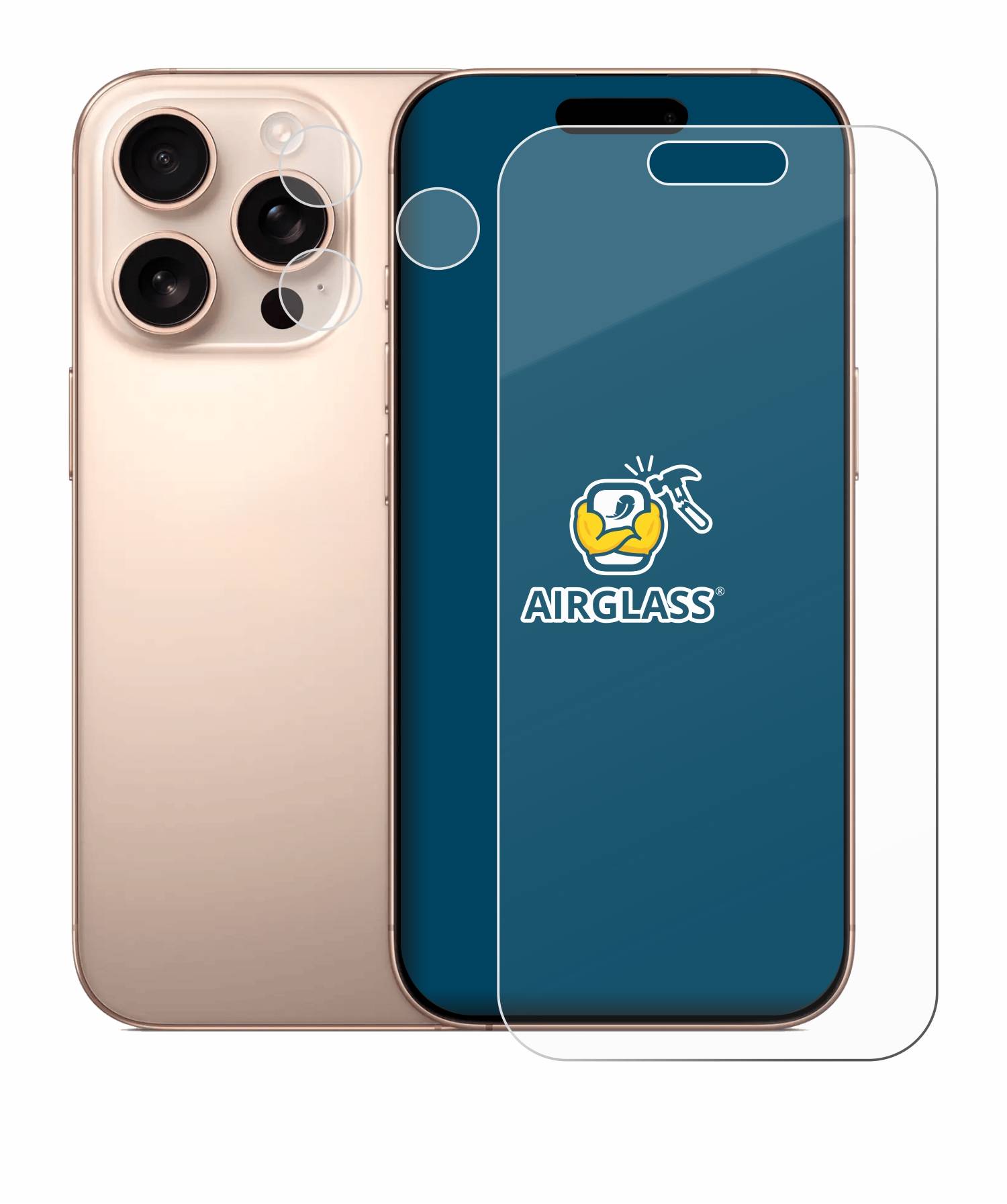 BROTECT AirGlass Glas Panzer-Folie für Apple iPhone 16 Pro (Display+Kamera) - Schutzglas