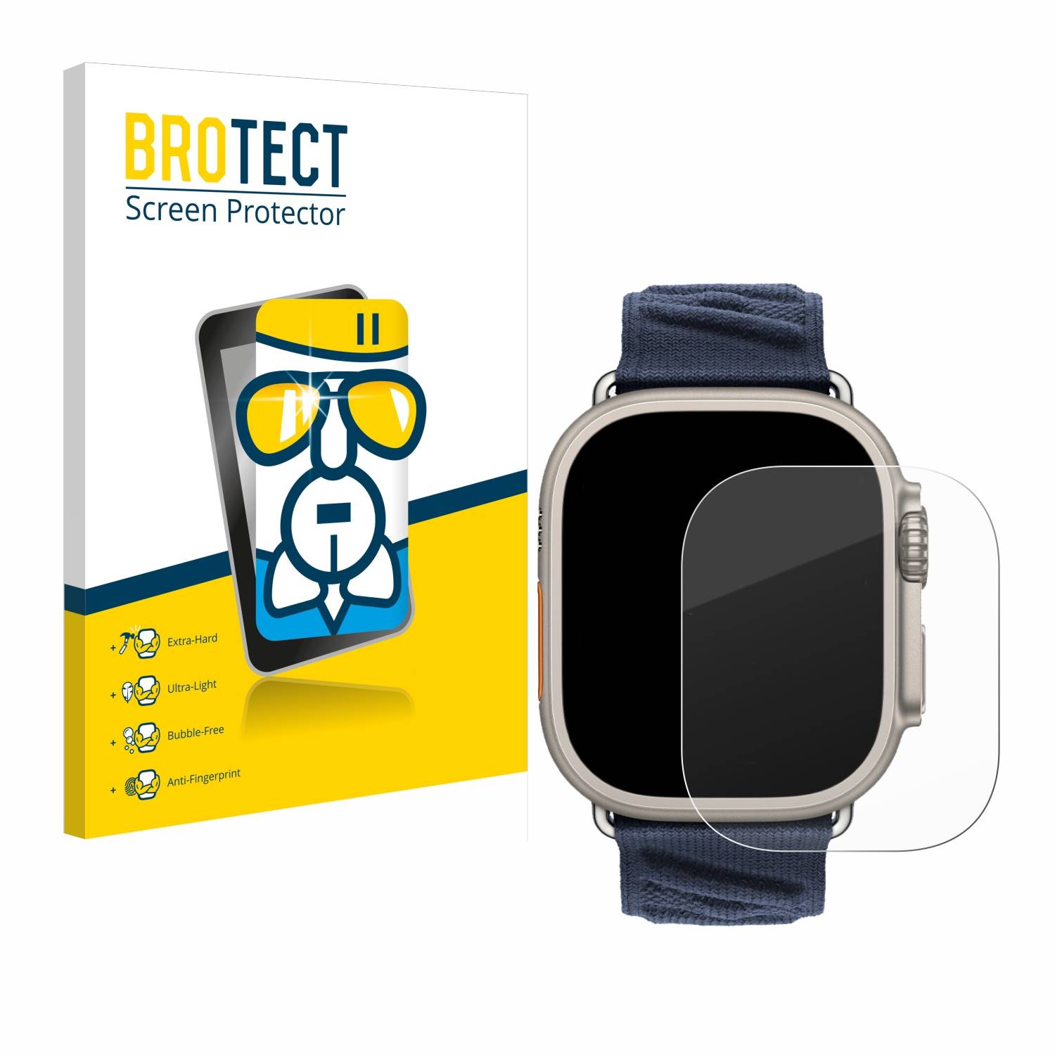 BROTECT AirGlass Glas Panzer-Folie für Apple Watch Hermès Ultra 2 - Schutzglas