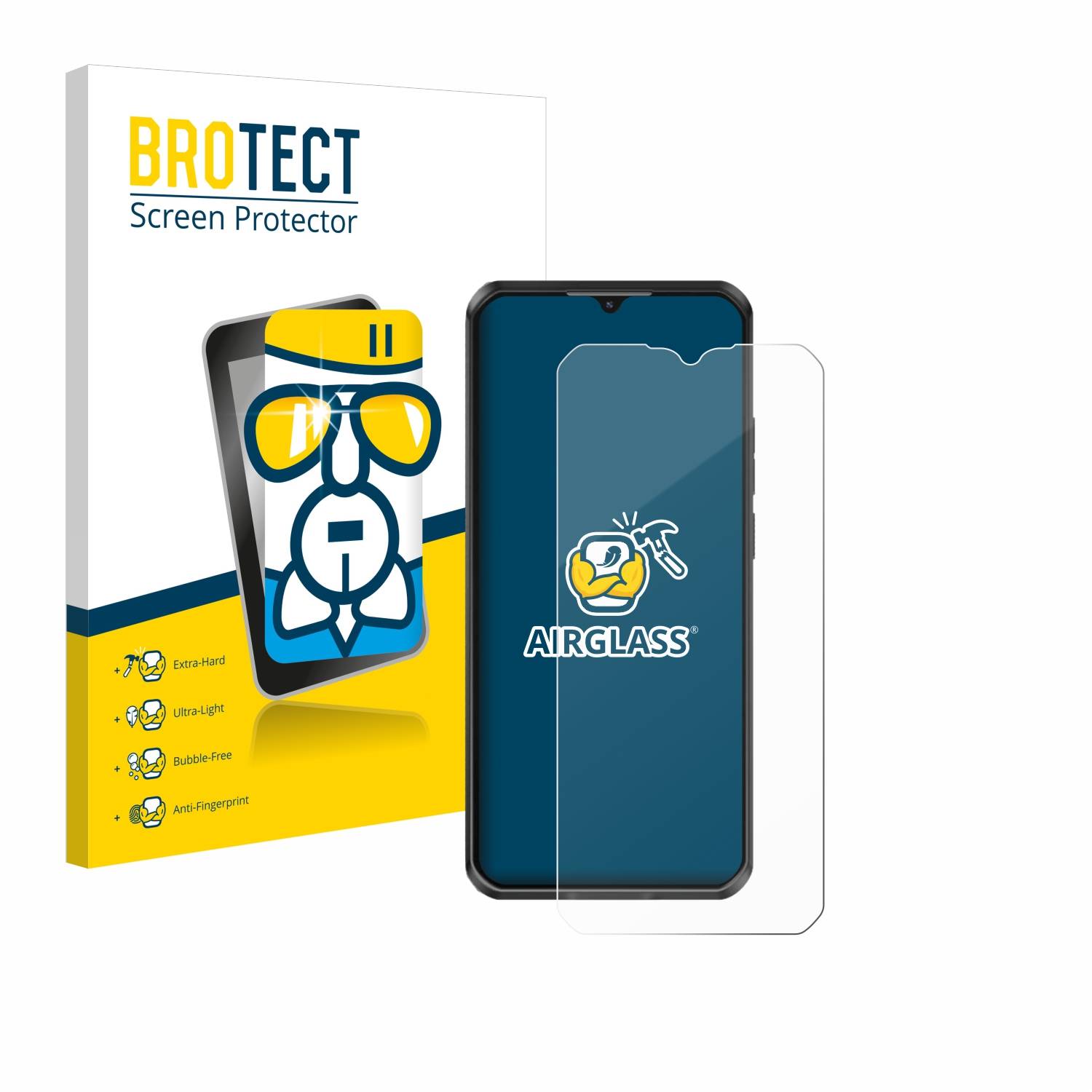 BROTECT AirGlass Glas Panzer-Folie für Oukitel WP50 - Schutzglas