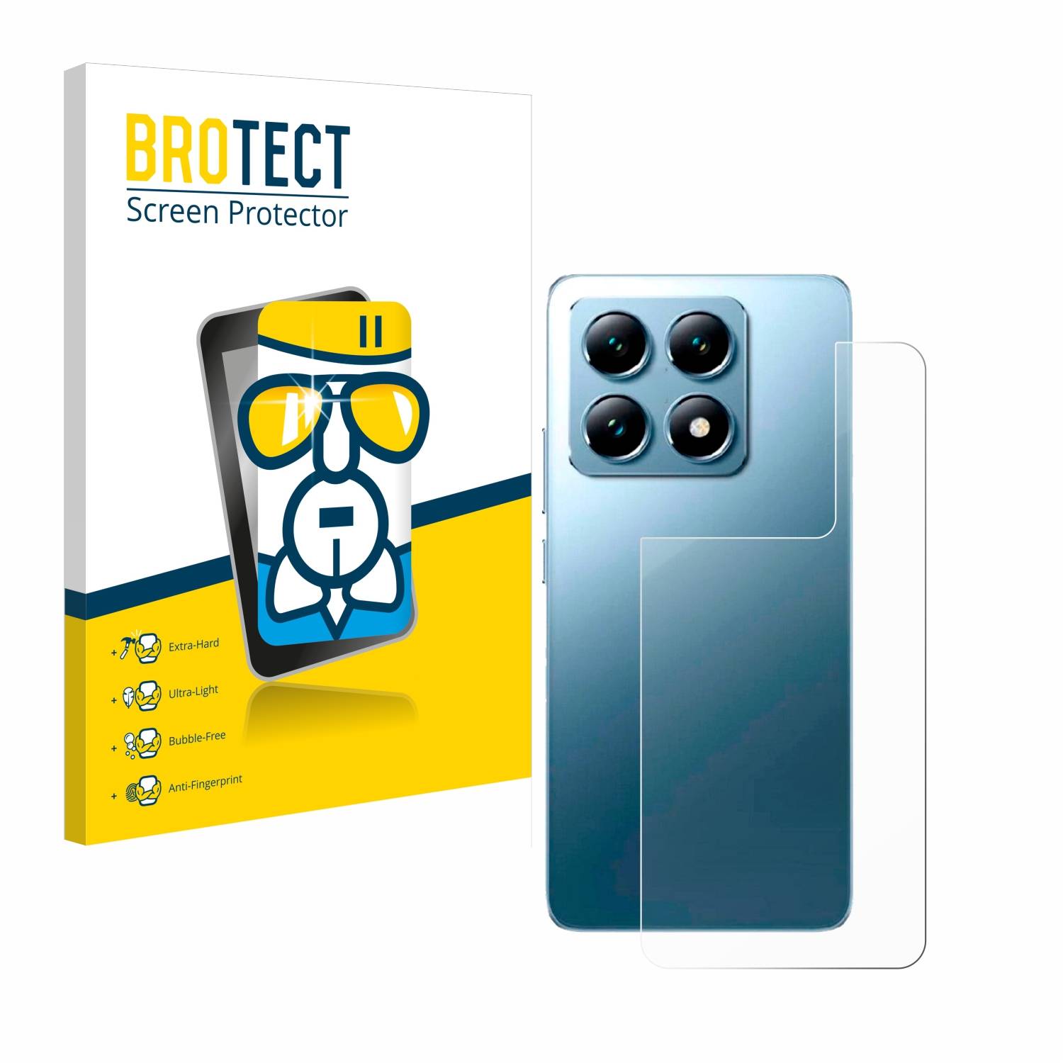 BROTECT AirGlass Glas Panzer-Folie für Xiaomi 14T Pro (Rückseite) - Schutzglas