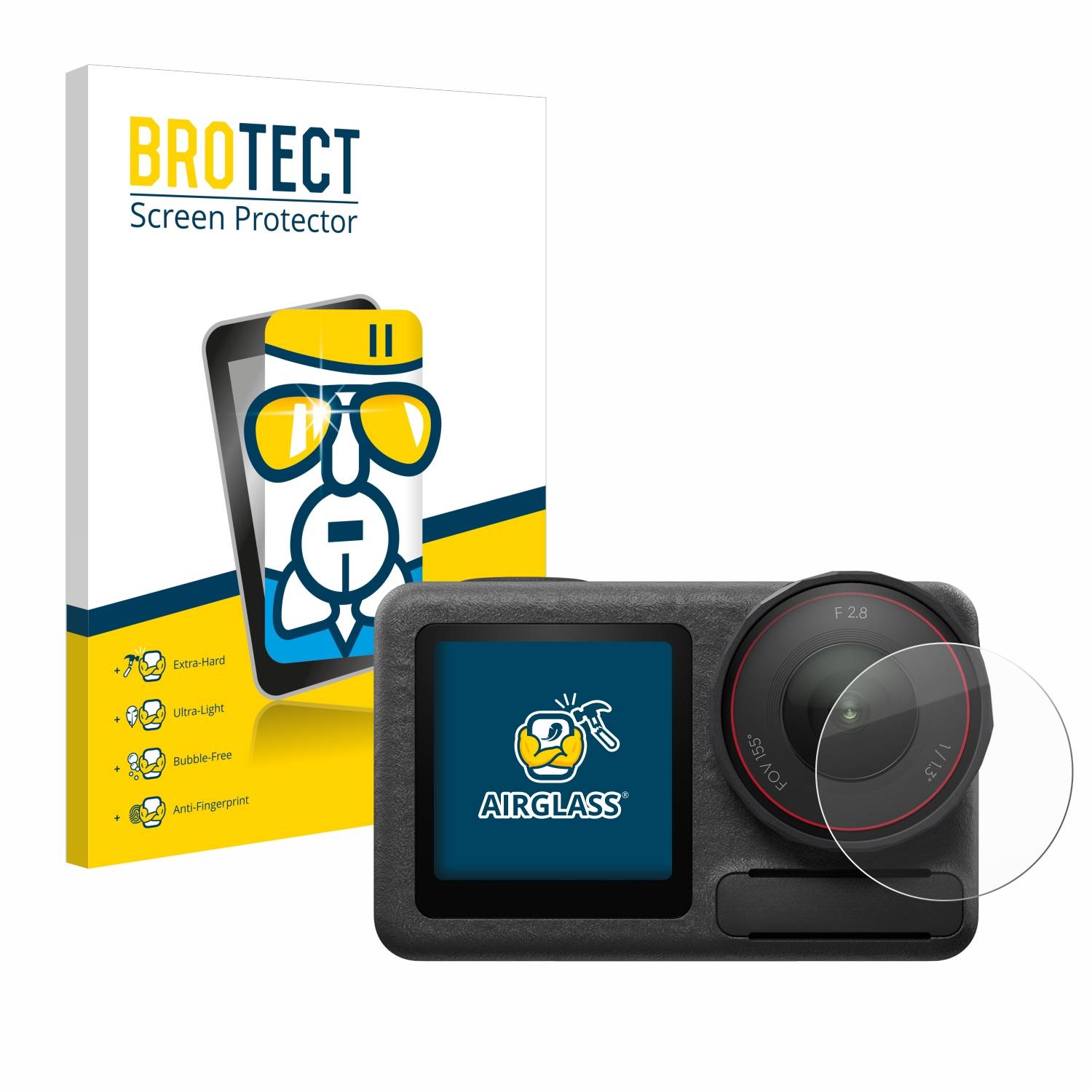 BROTECT AirGlass Glas Panzer-Folie für DJI Osmo Action 5 Pro (Linse) - Schutzglas