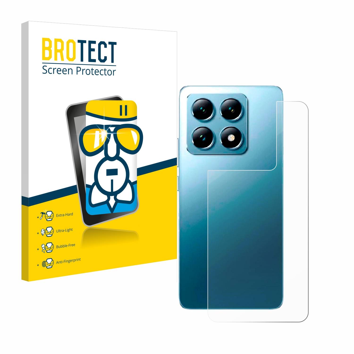 BROTECT AirGlass Glas Panzer-Folie für Xiaomi 14T (Rückseite) - Schutzglas