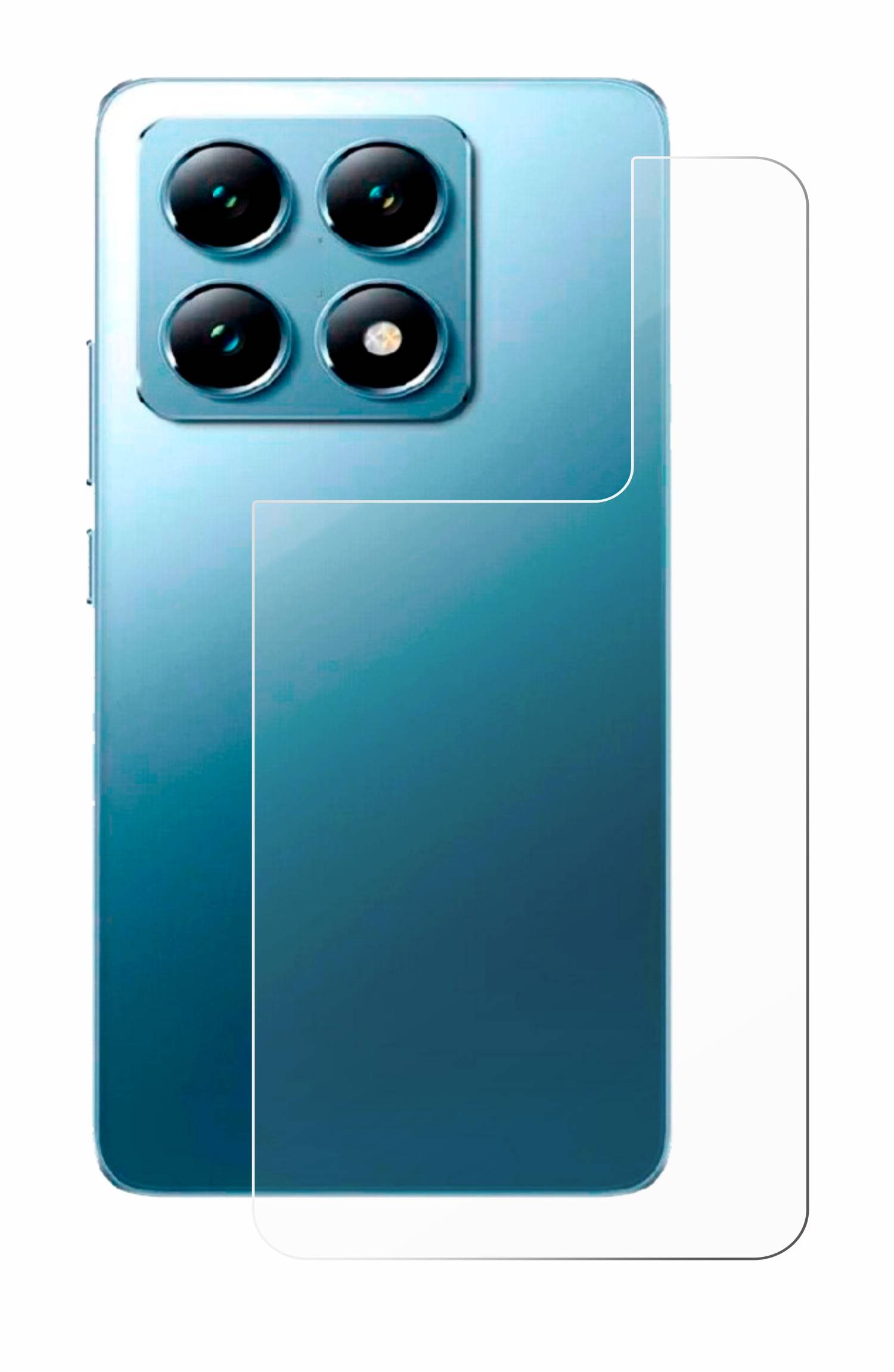BROTECT AirGlass Glas Panzer-Folie für Xiaomi 14T (Rückseite) - Schutzglas