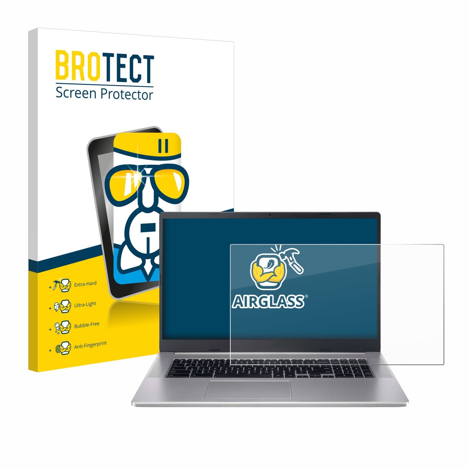 BROTECT AirGlass Glas Panzer-Folie für Acer Chromebook 317 - Schutzglas