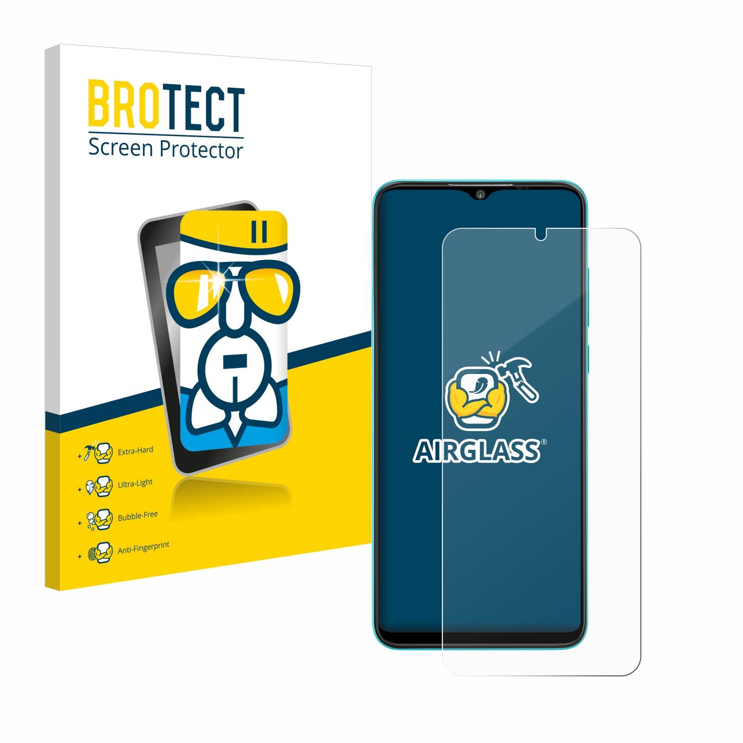 BROTECT AirGlass Glas Panzer-Folie für Lava Z6 - Schutzglas