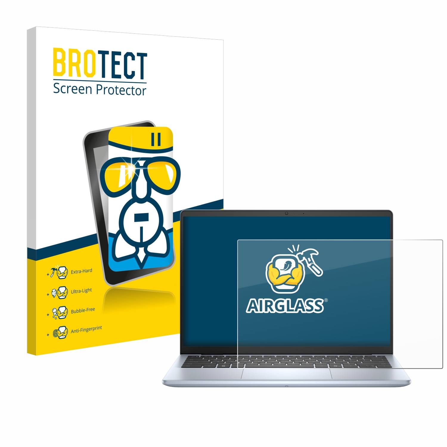 BROTECT AirGlass Glas Panzer-Folie für Dell Inspiron 14 5440 Laptop - Schutzglas