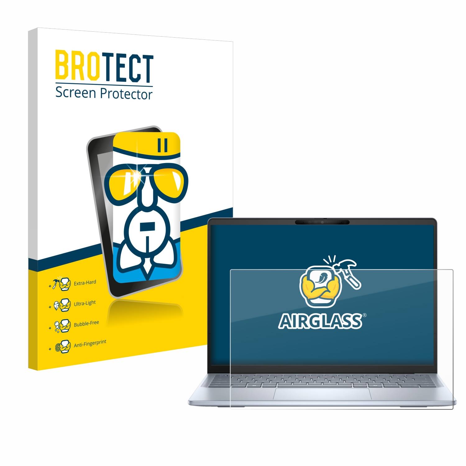 BROTECT AirGlass Glas Panzer-Folie für Dell Inspiron 14 Plus 7441 Laptop - Schutzglas