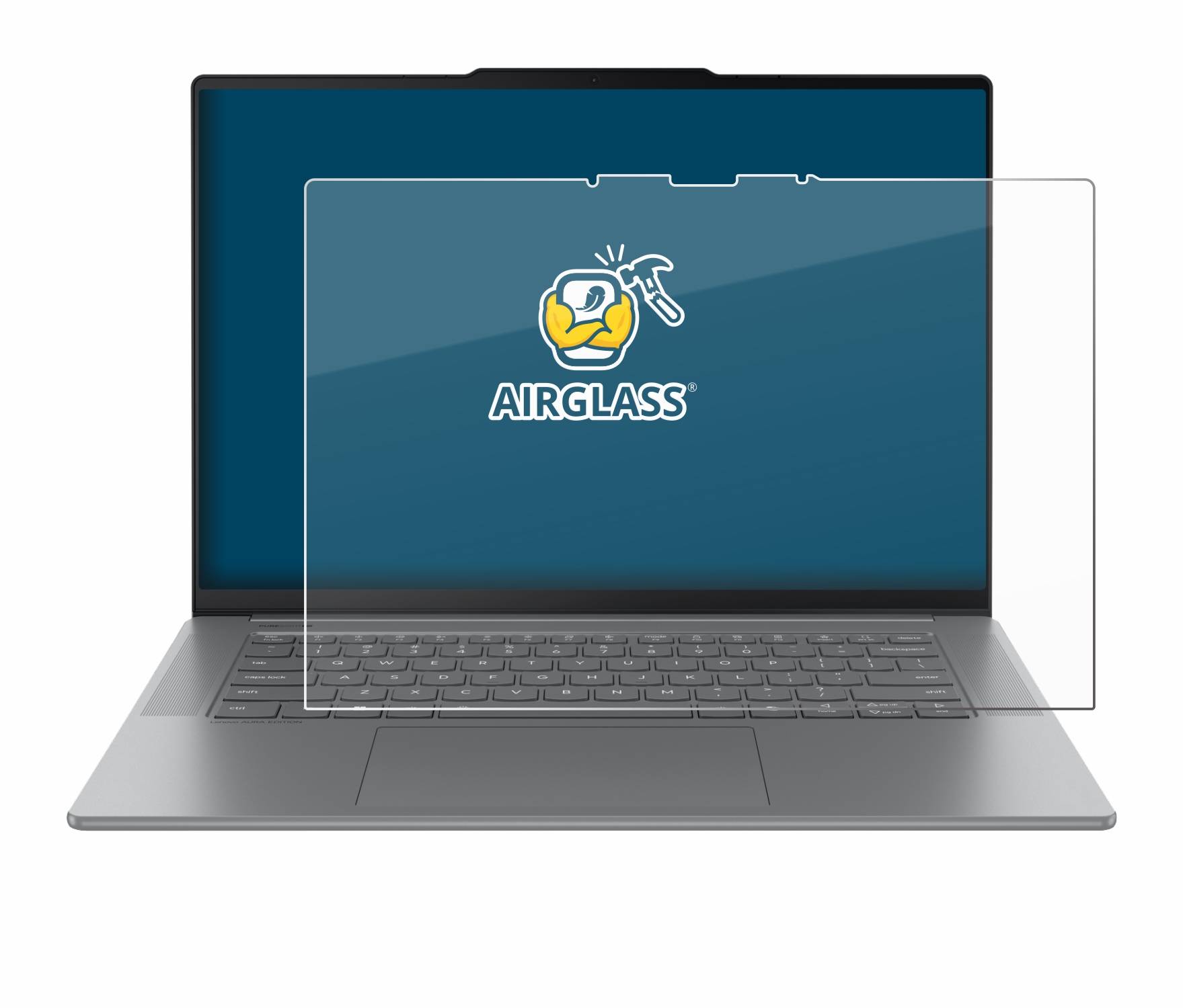 BROTECT AirGlass Glas Panzer-Folie für Lenovo Yoga Slim 7i Gen 9 15 Aura Edition - Schutzglas