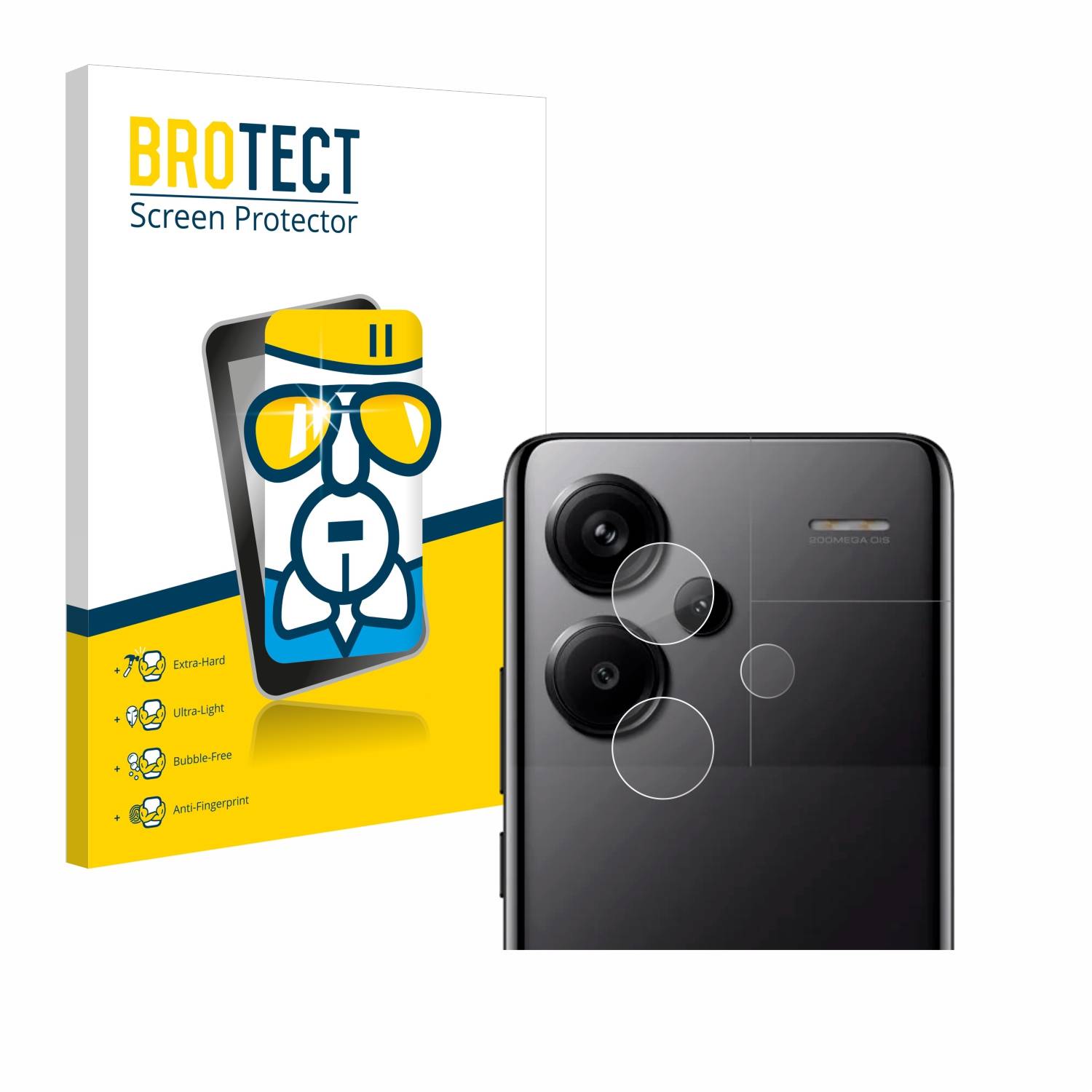BROTECT AirGlass Glas Panzer-Folie für Xiaomi Redmi Note 13 Pro+ 5G (NUR Kameraschutz) - Schutzglas