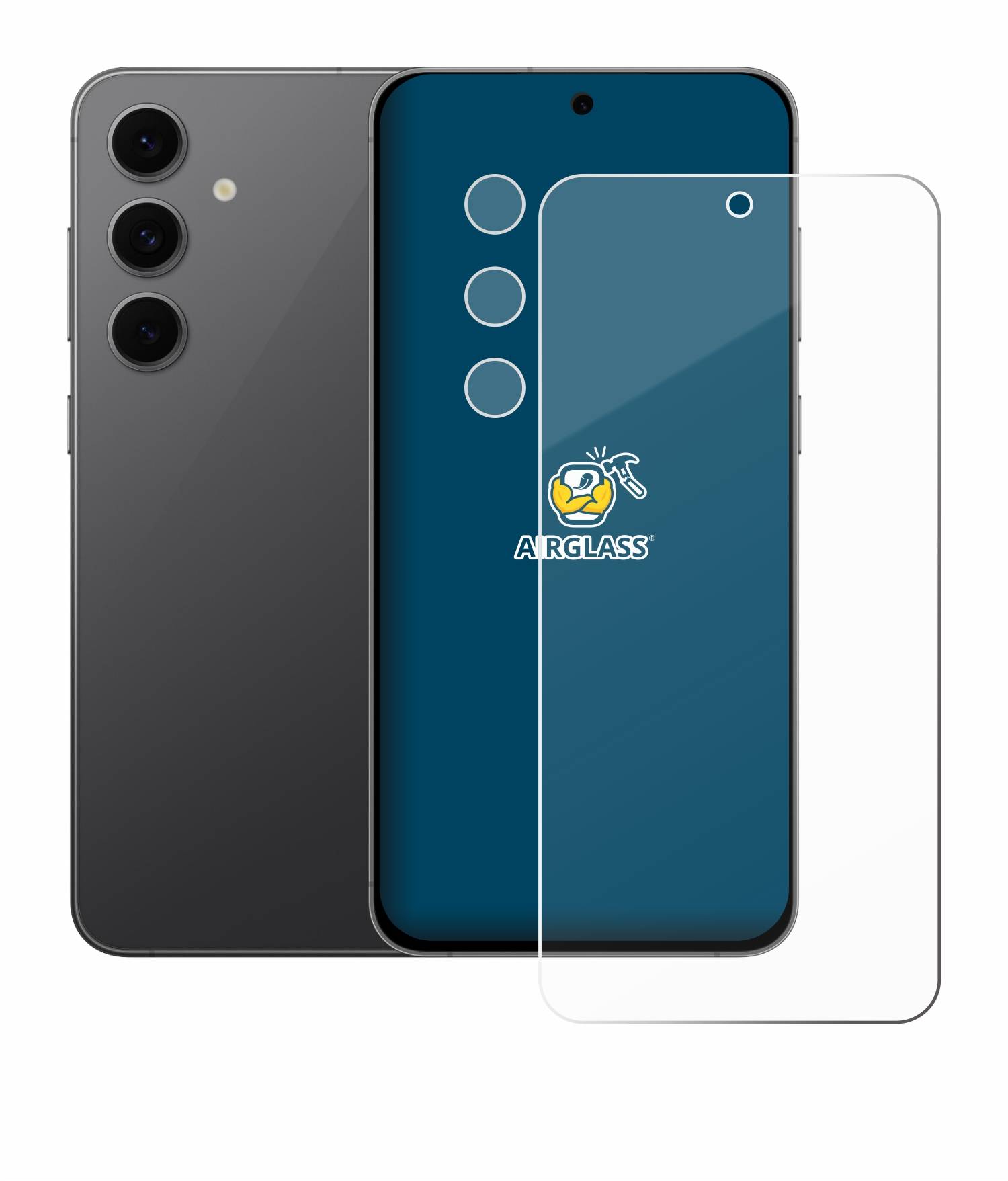BROTECT AirGlass Glas Panzer-Folie für Samsung Galaxy S24 FE (Display+Kamera) - Schutzglas