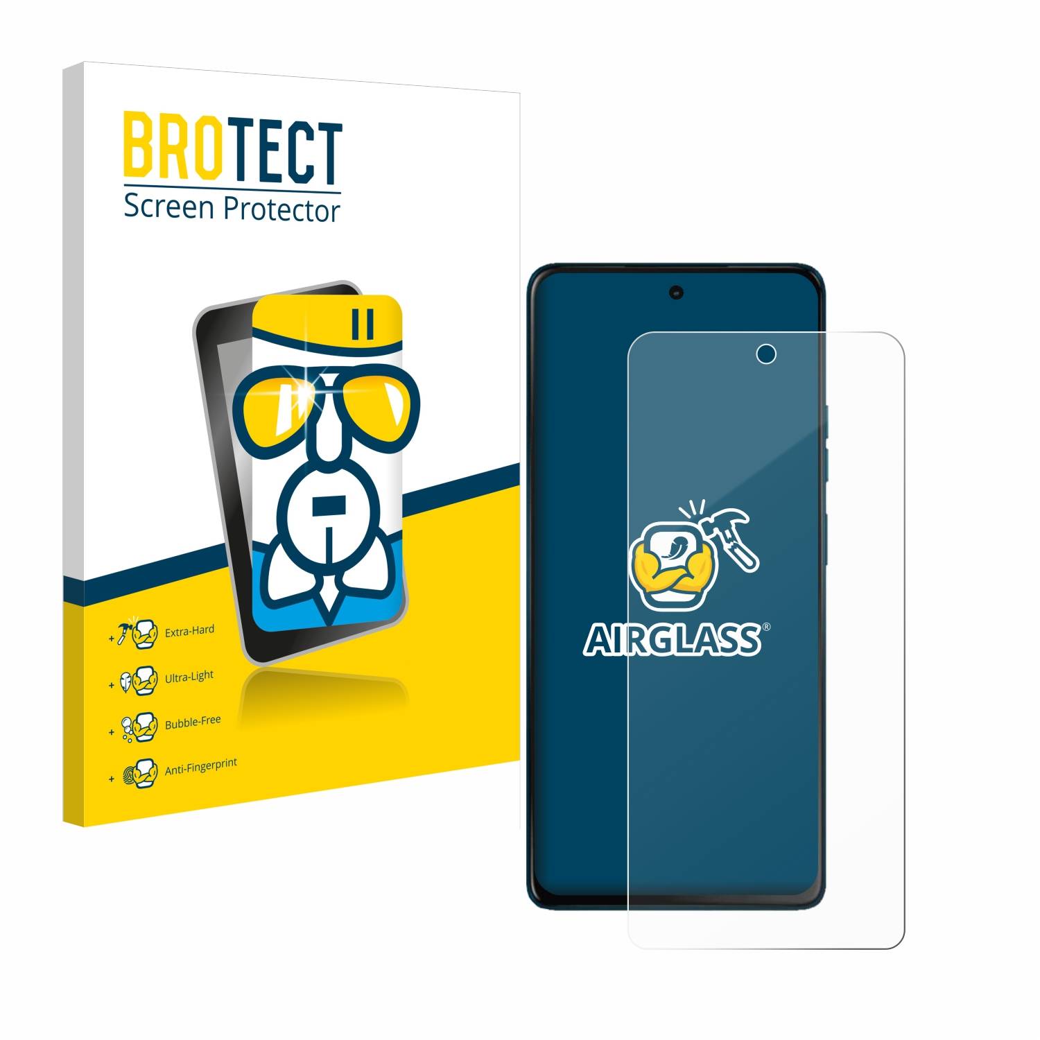 BROTECT AirGlass Glas Panzer-Folie für Motorola Moto G75 - Schutzglas