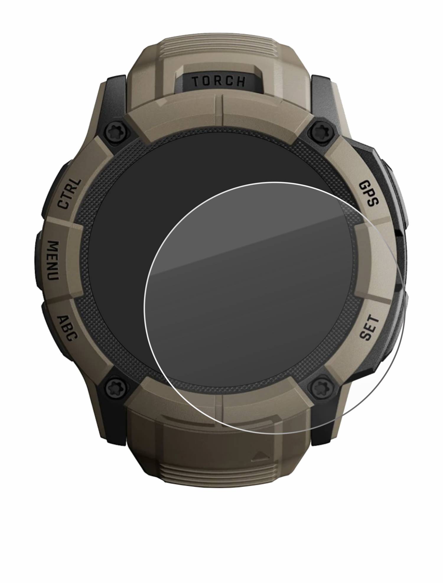 BROTECT AirGlass Glas Panzer-Folie für Garmin Instinct 2X Solar Tactical Edition - Schutzglas
