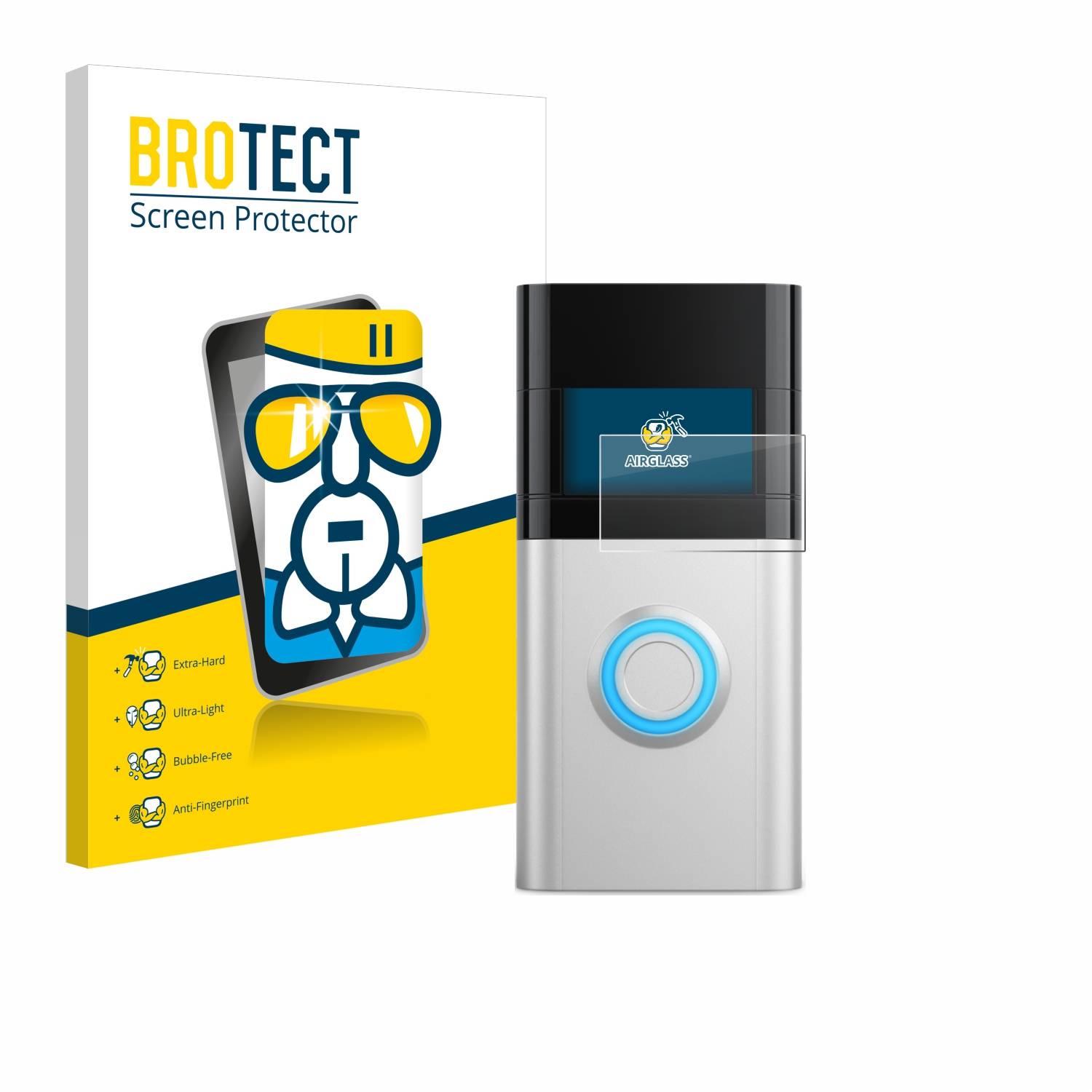 BROTECT AirGlass Glas Panzer-Folie für Ring Video Doorbell 3 Plus - Schutzglas