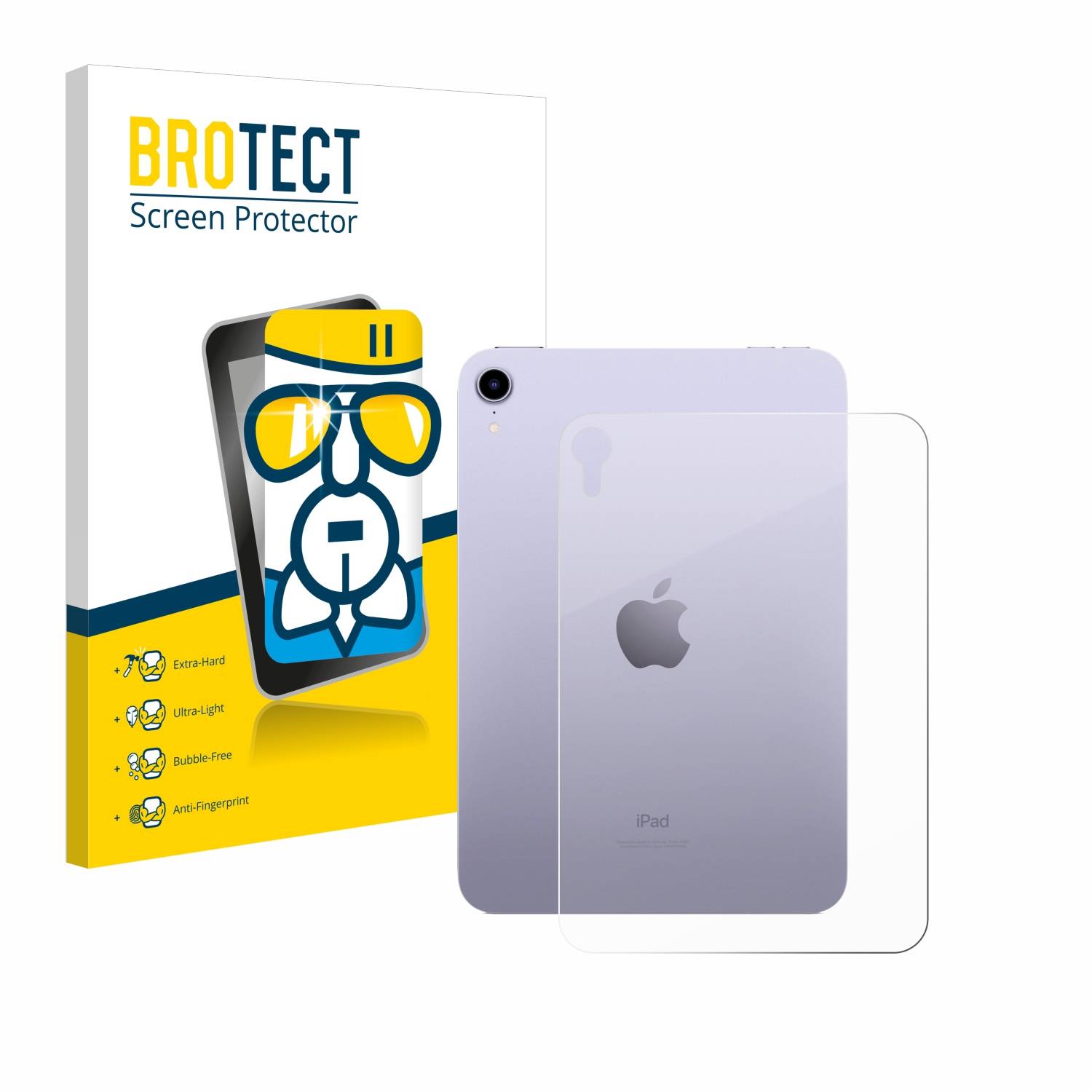 BROTECT AirGlass Glas Panzer-Folie für Apple iPad Mini 7 WiFi 2024 (Rückseite) - Schutzglas