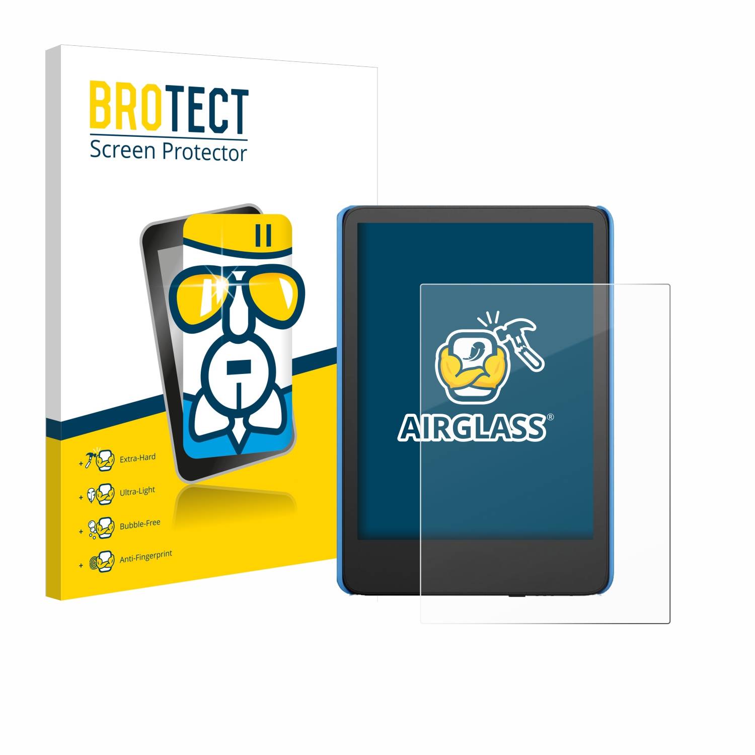 BROTECT AirGlass Glas Panzer-Folie für Amazon Kindle Kids (2024) - Schutzglas