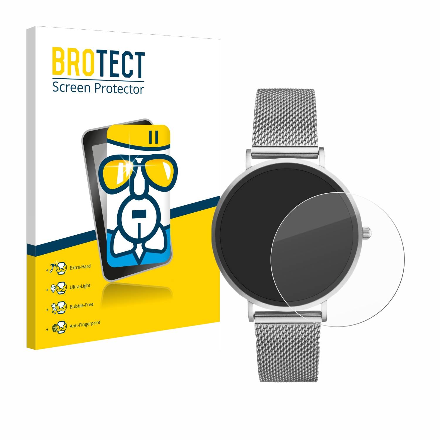 BROTECT AirGlass Glas Panzer-Folie für Xcoast X-Watch Siona 2 Nano - Schutzglas