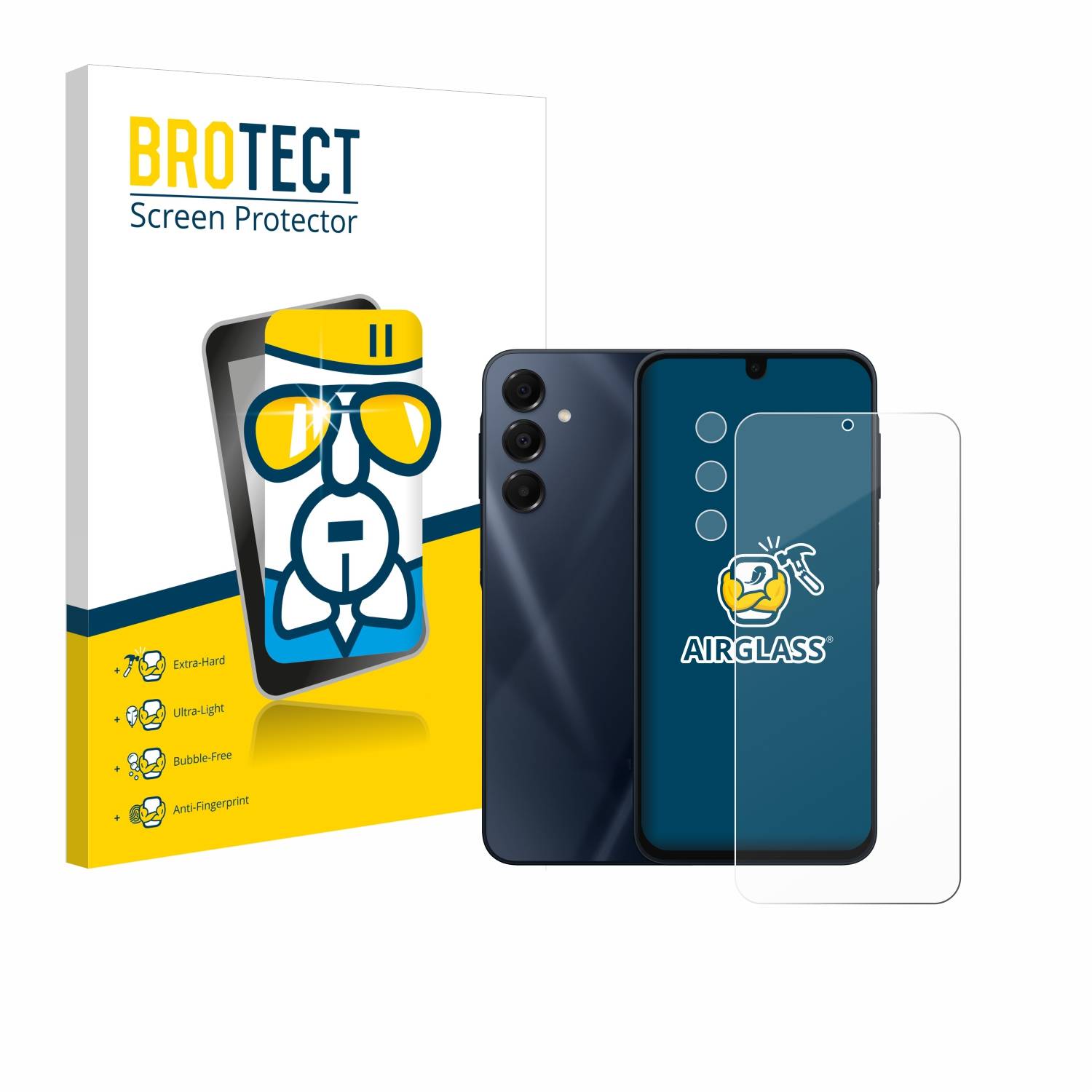 BROTECT AirGlass Glas Panzer-Folie für Samsung Galaxy A16 4G (Display+Kamera) - Schutzglas