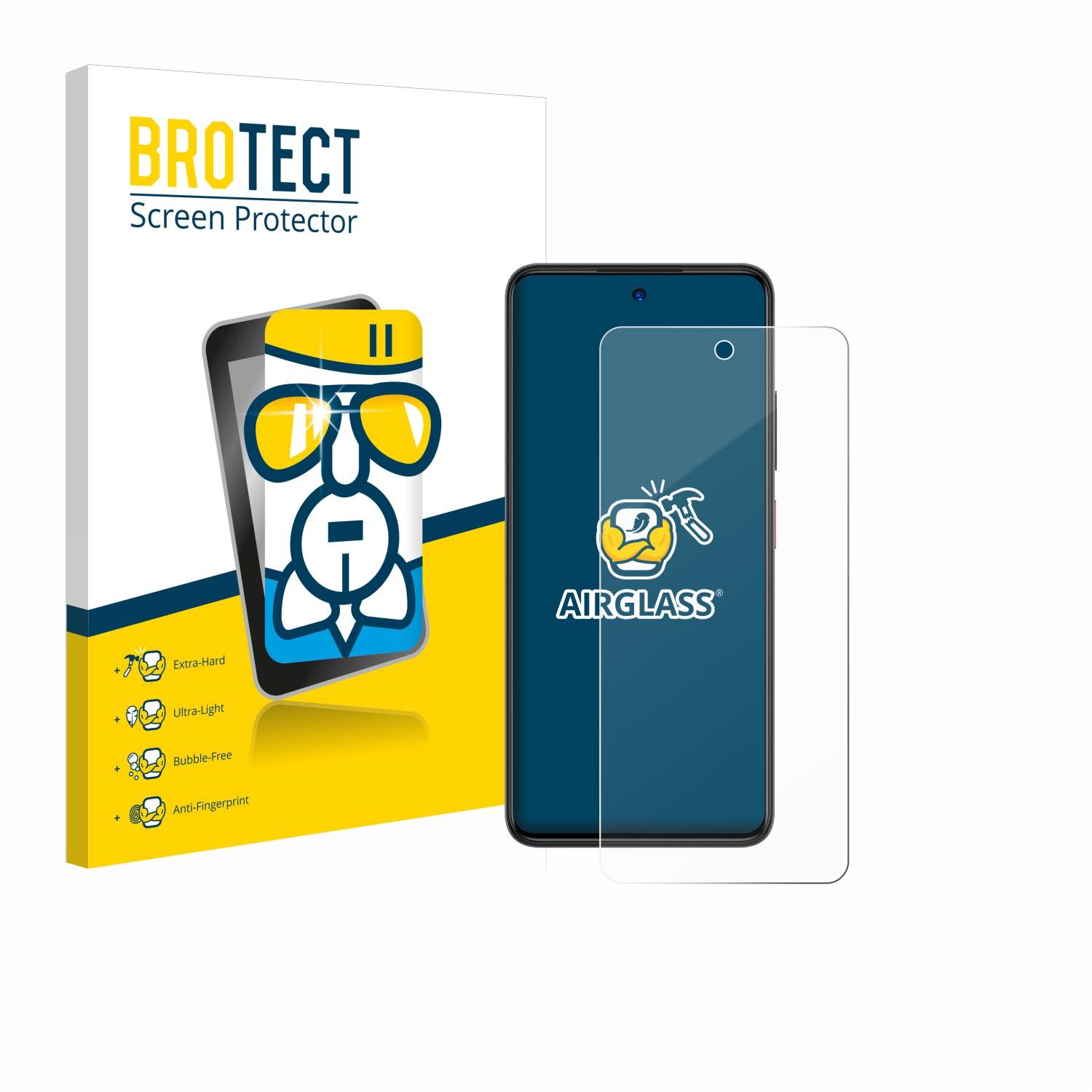 BROTECT AirGlass Glas Panzer-Folie für ZTE Blade A75 4G - Schutzglas