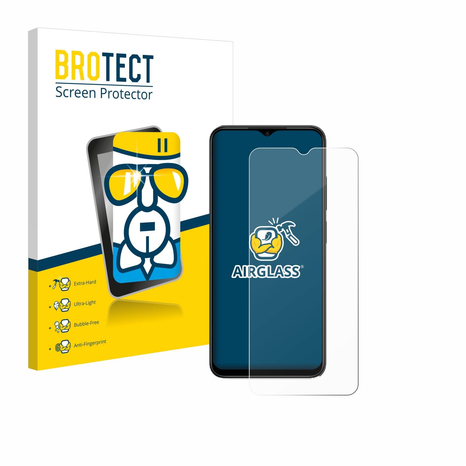 BROTECT AirGlass Glas Panzer-Folie für Xiaomi Redmi Note 11E - Schutzglas