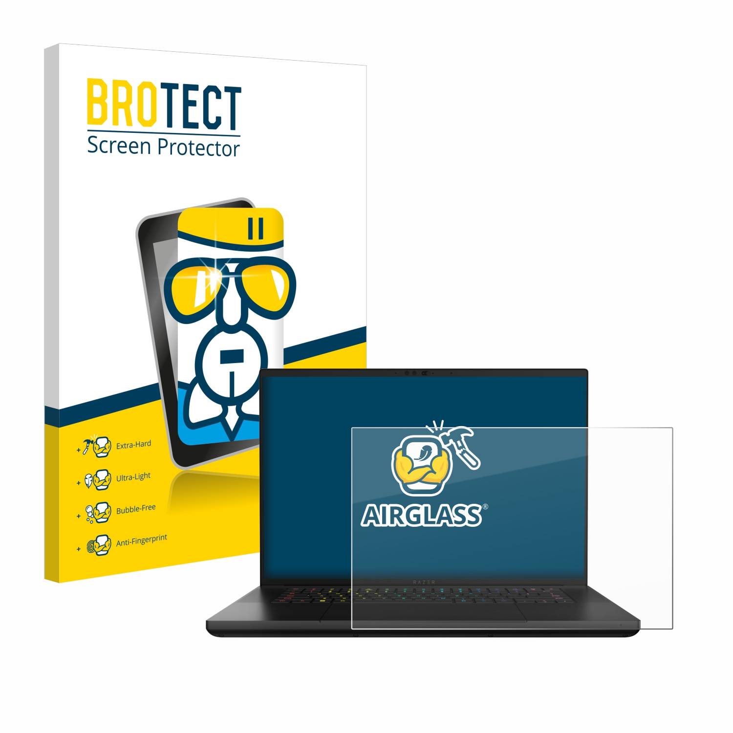 BROTECT AirGlass Glas Panzer-Folie für Razer Blade 16 2024 - Schutzglas