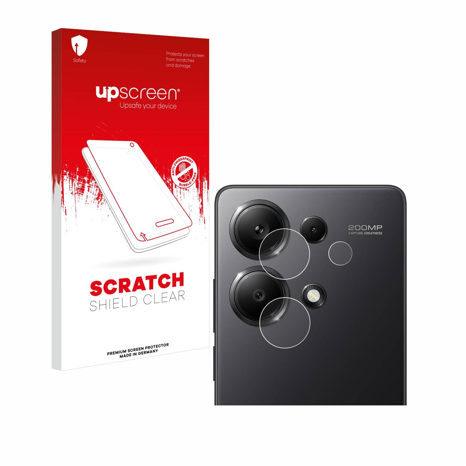 upscreen Scratch Shield Schutzfolie für Xiaomi Redmi Note 13 Pro 4G (NUR Kameraschutz)