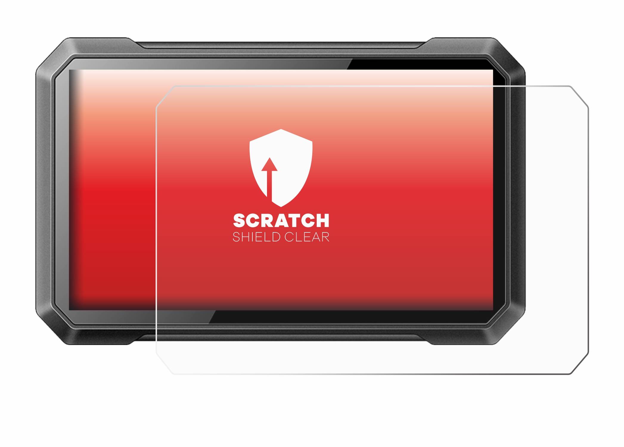 upscreen Scratch Shield Schutzfolie für Ricoel Motorcycle CarPlay C7 II