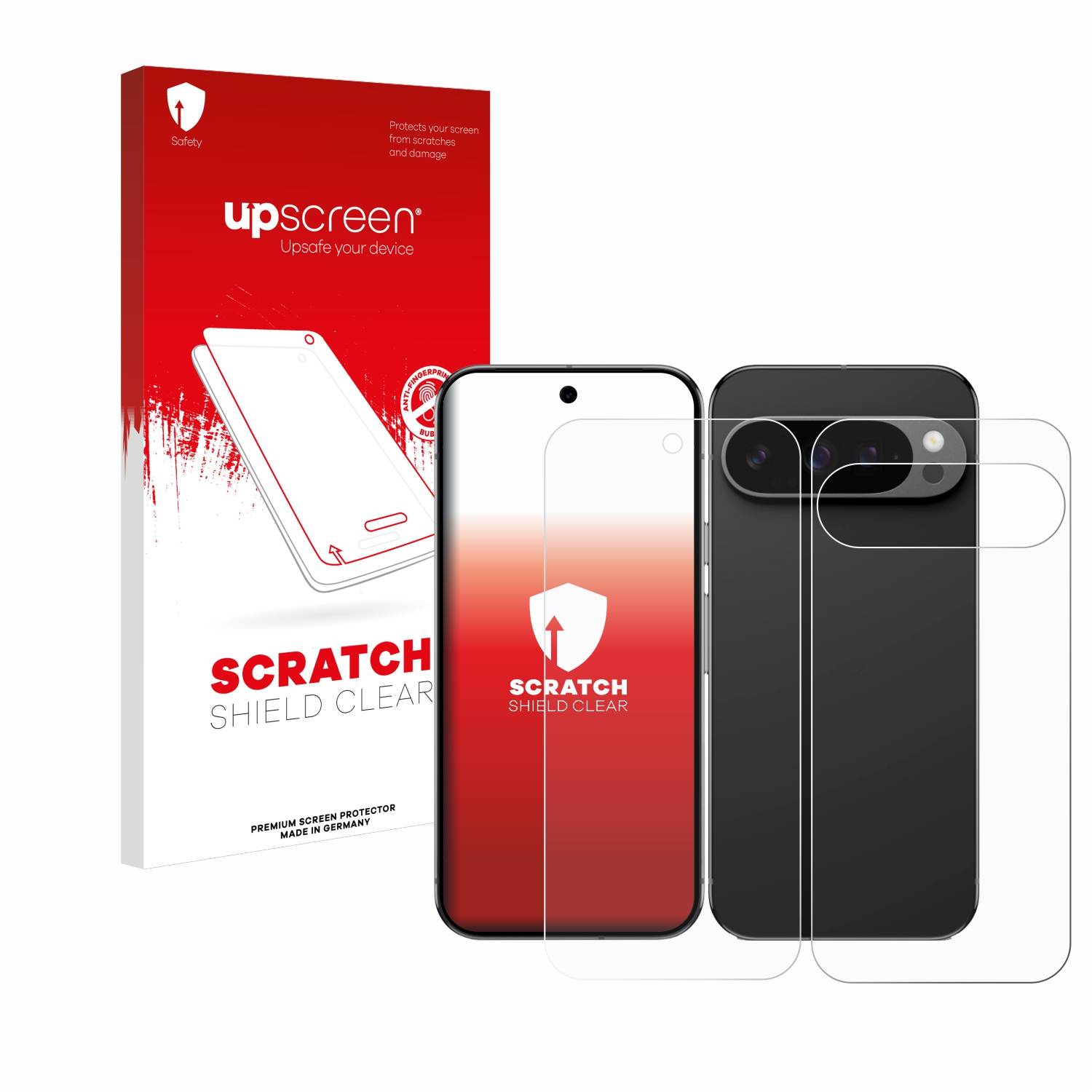 upscreen Scratch Shield Schutzfolie für Google Pixel 9 Pro (Display+Rückseite)