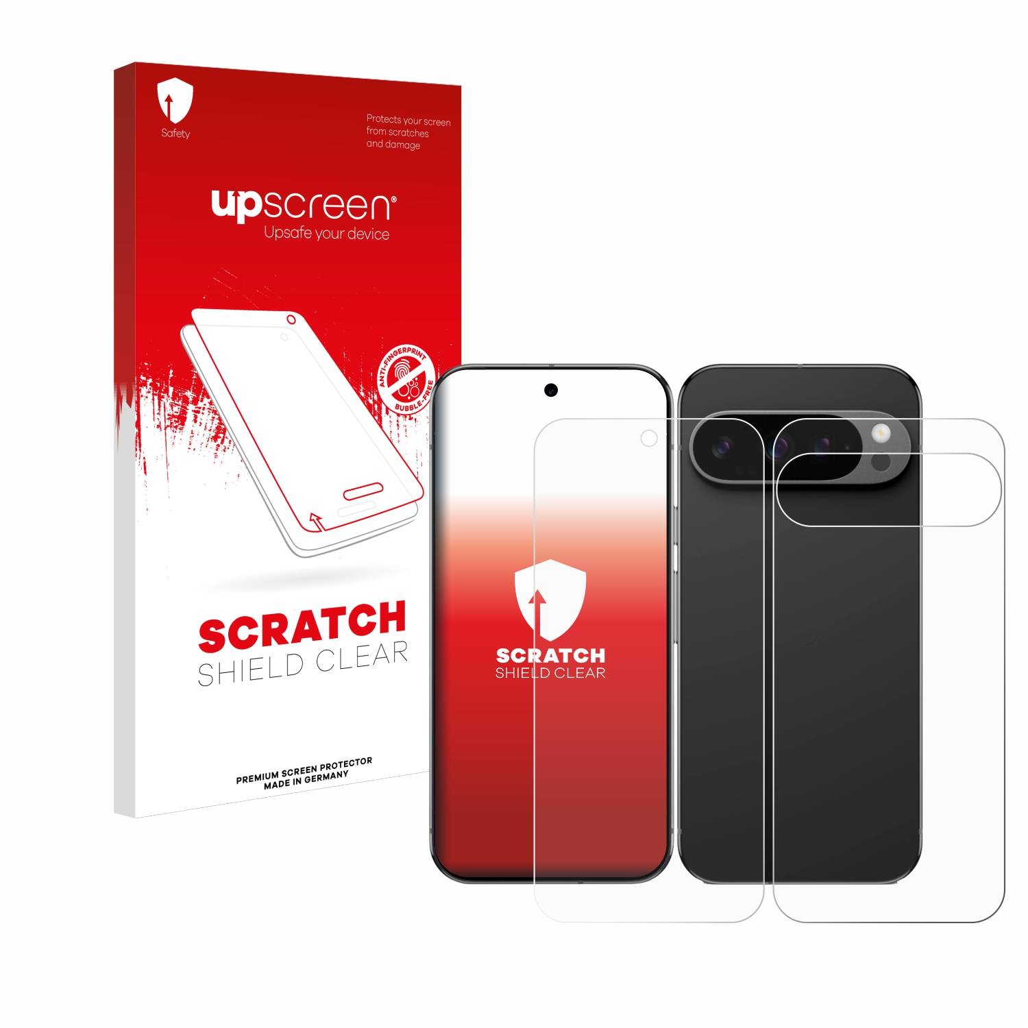 upscreen Scratch Shield Schutzfolie für Google Pixel 9 Pro XL (Display+Rückseite)