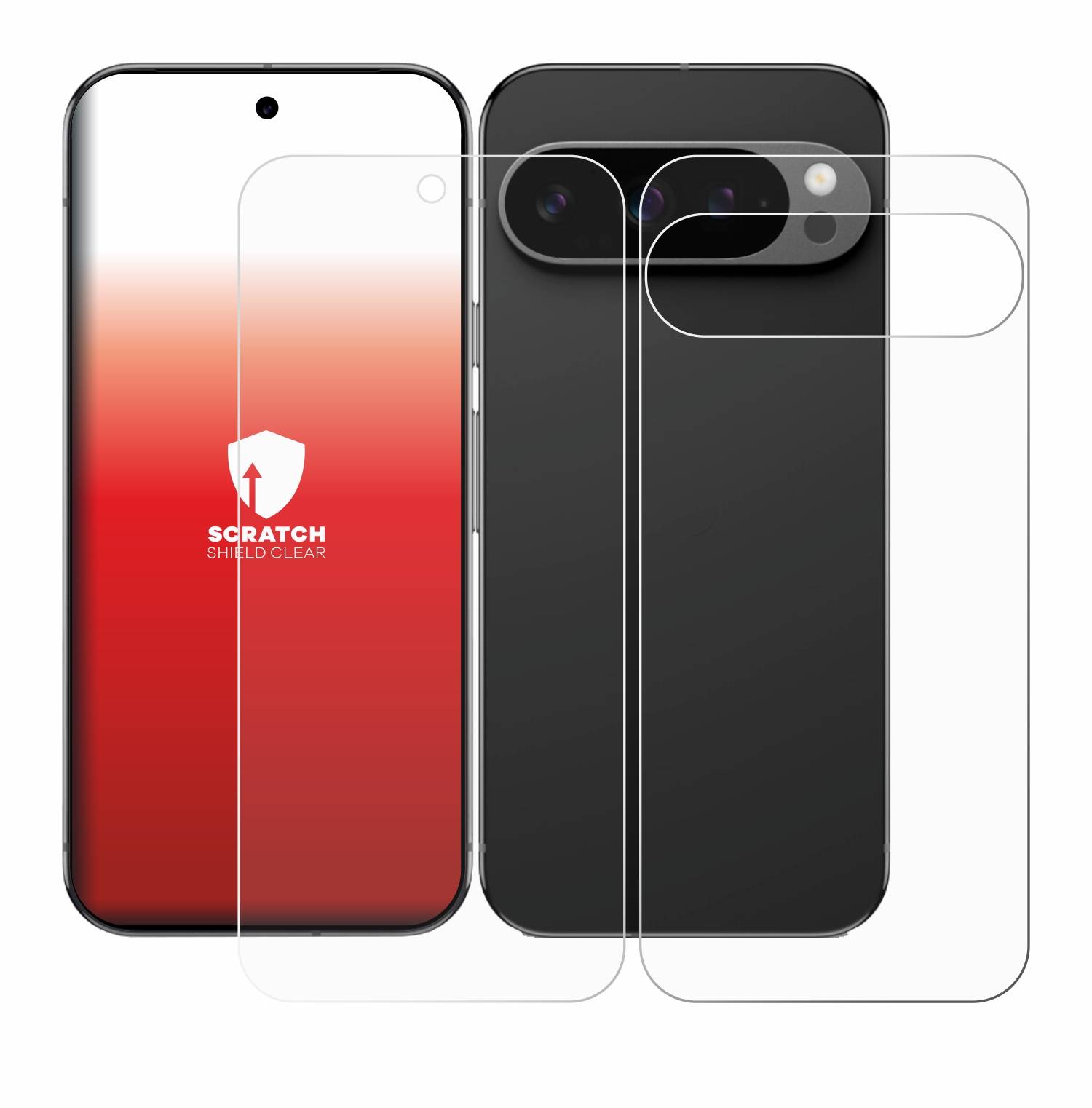 upscreen Scratch Shield Schutzfolie für Google Pixel 9 Pro XL (Display+Rückseite)