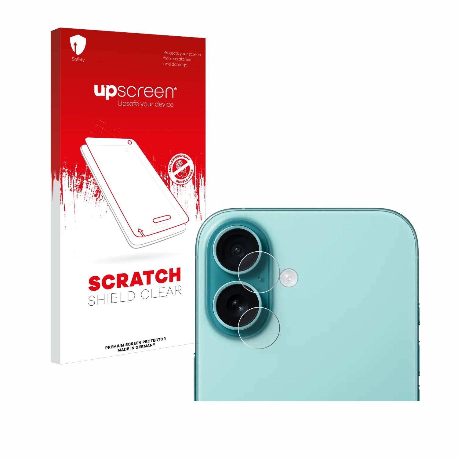 upscreen Scratch Shield Schutzfolie für Apple iPhone 16 Plus (NUR Kameraschutz)