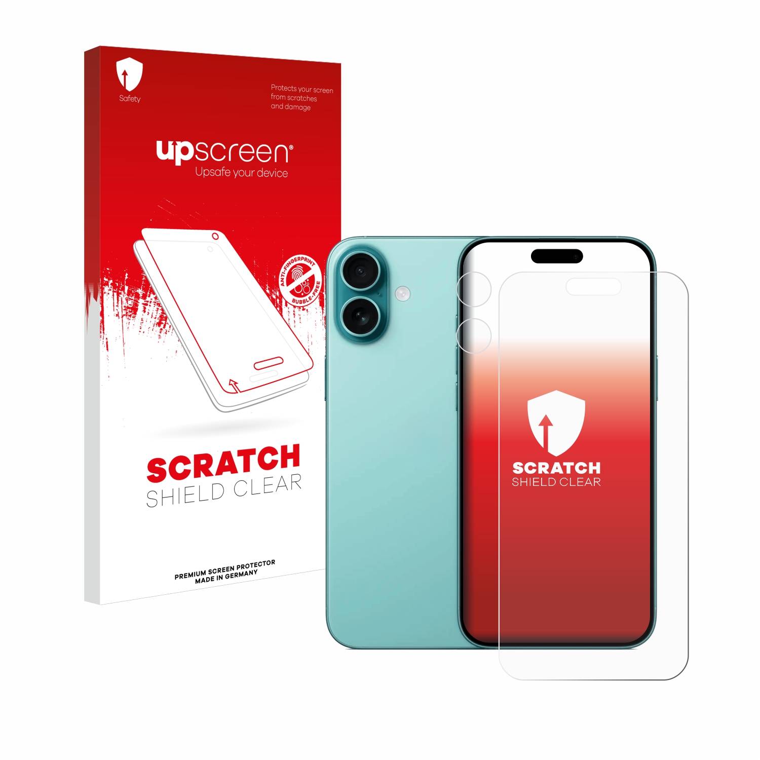 upscreen Scratch Shield Schutzfolie für Apple iPhone 16 Plus (Display+Kamera)