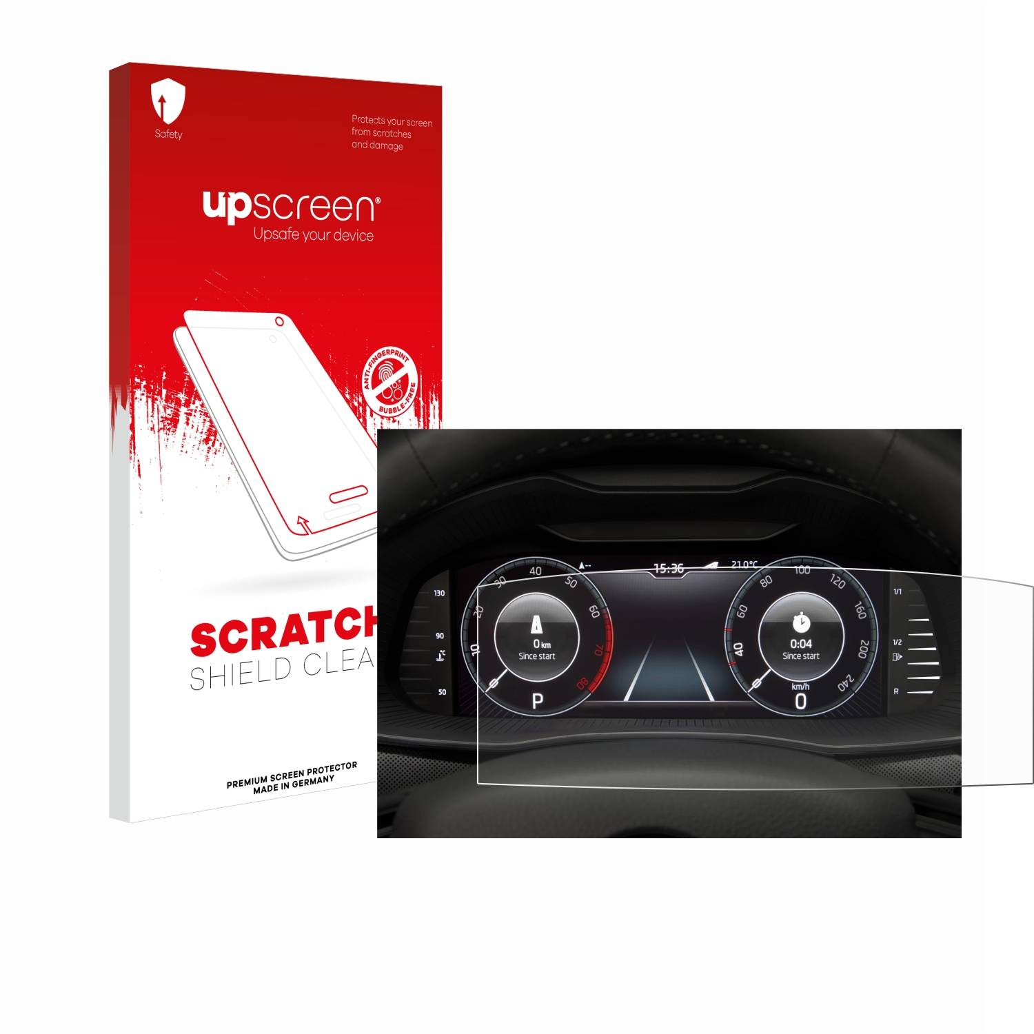 upscreen Scratch Shield Schutzfolie für Skoda Virtual Cockpit 10.25