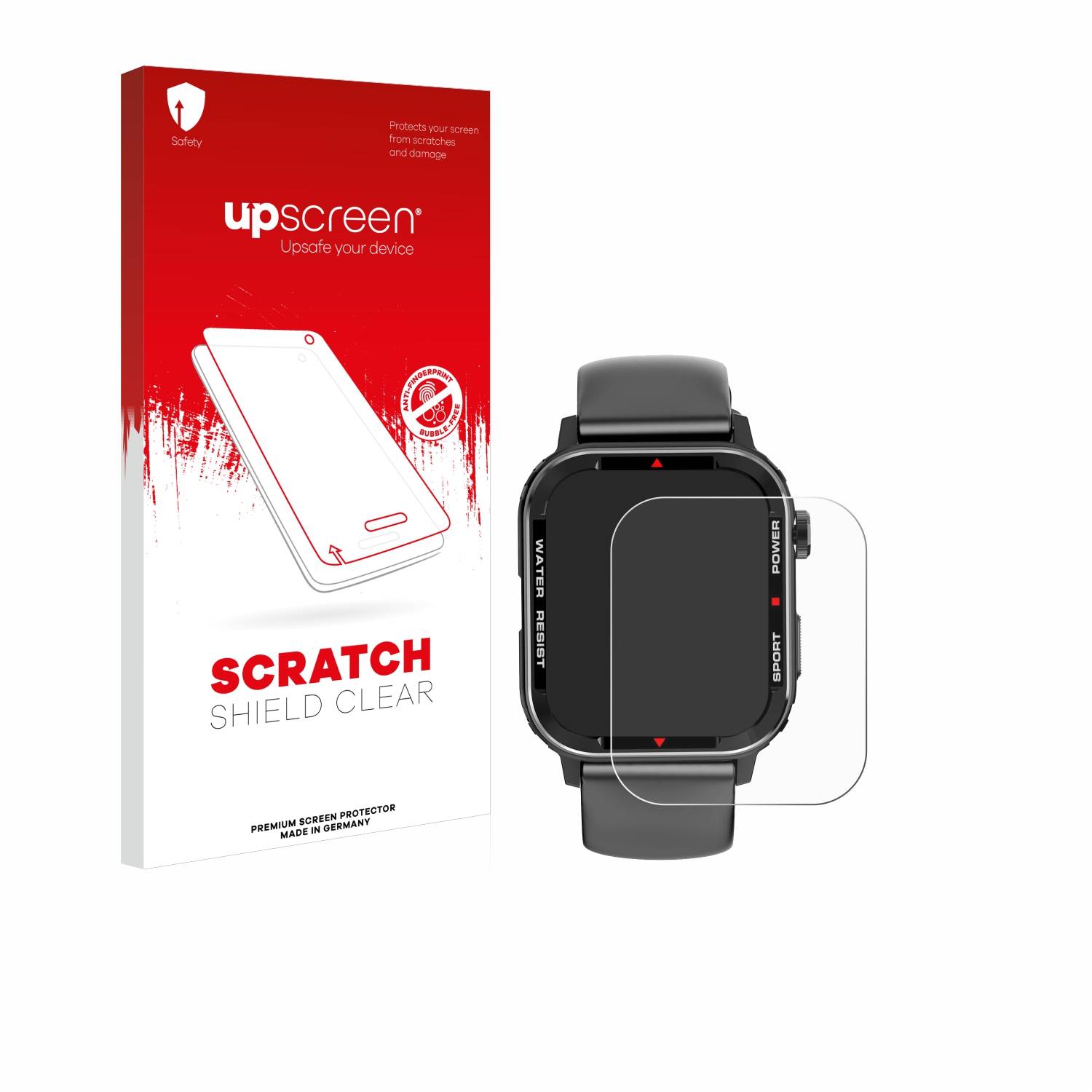 upscreen Scratch Shield Schutzfolie für Manike G96 Smartwatch