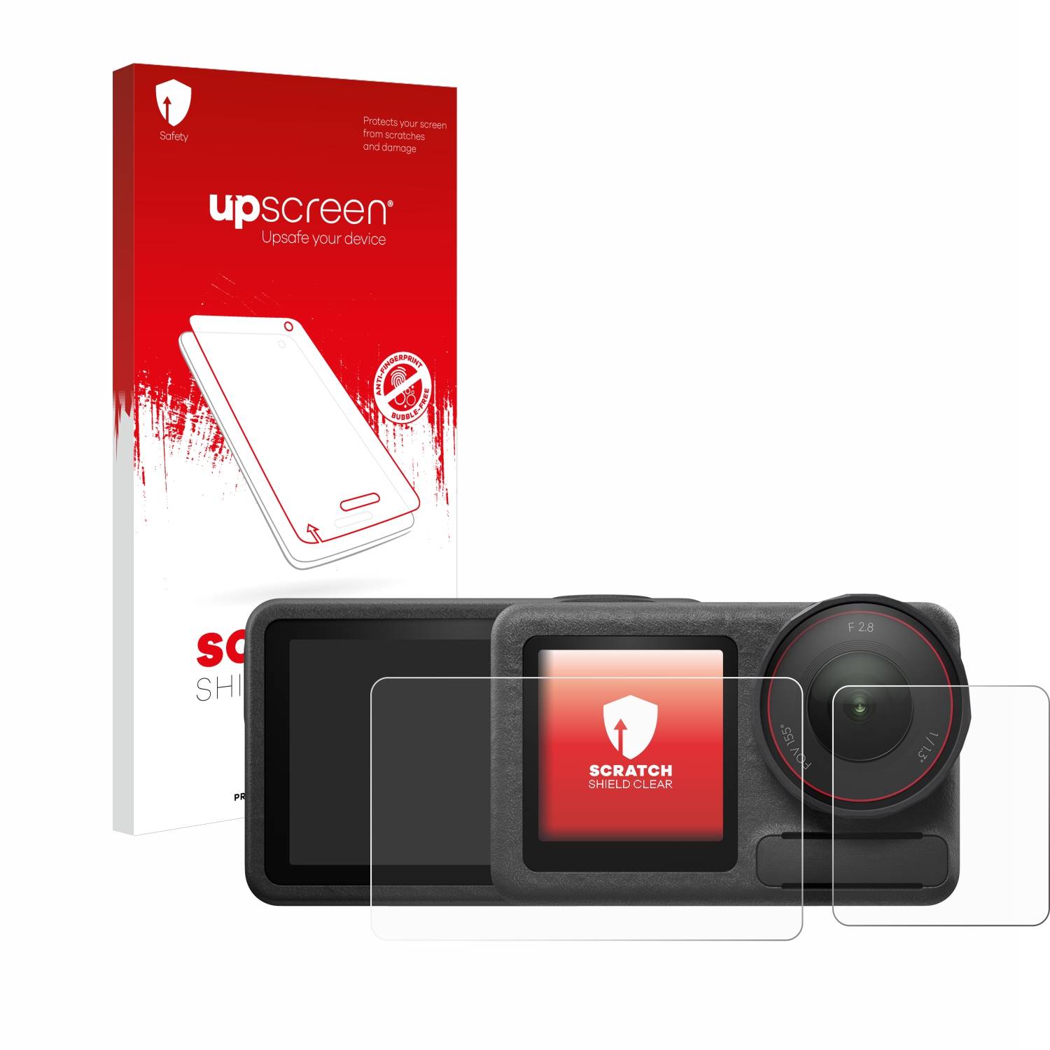 upscreen Scratch Shield Schutzfolie für DJI Osmo Action 5 Pro (case-friendly)