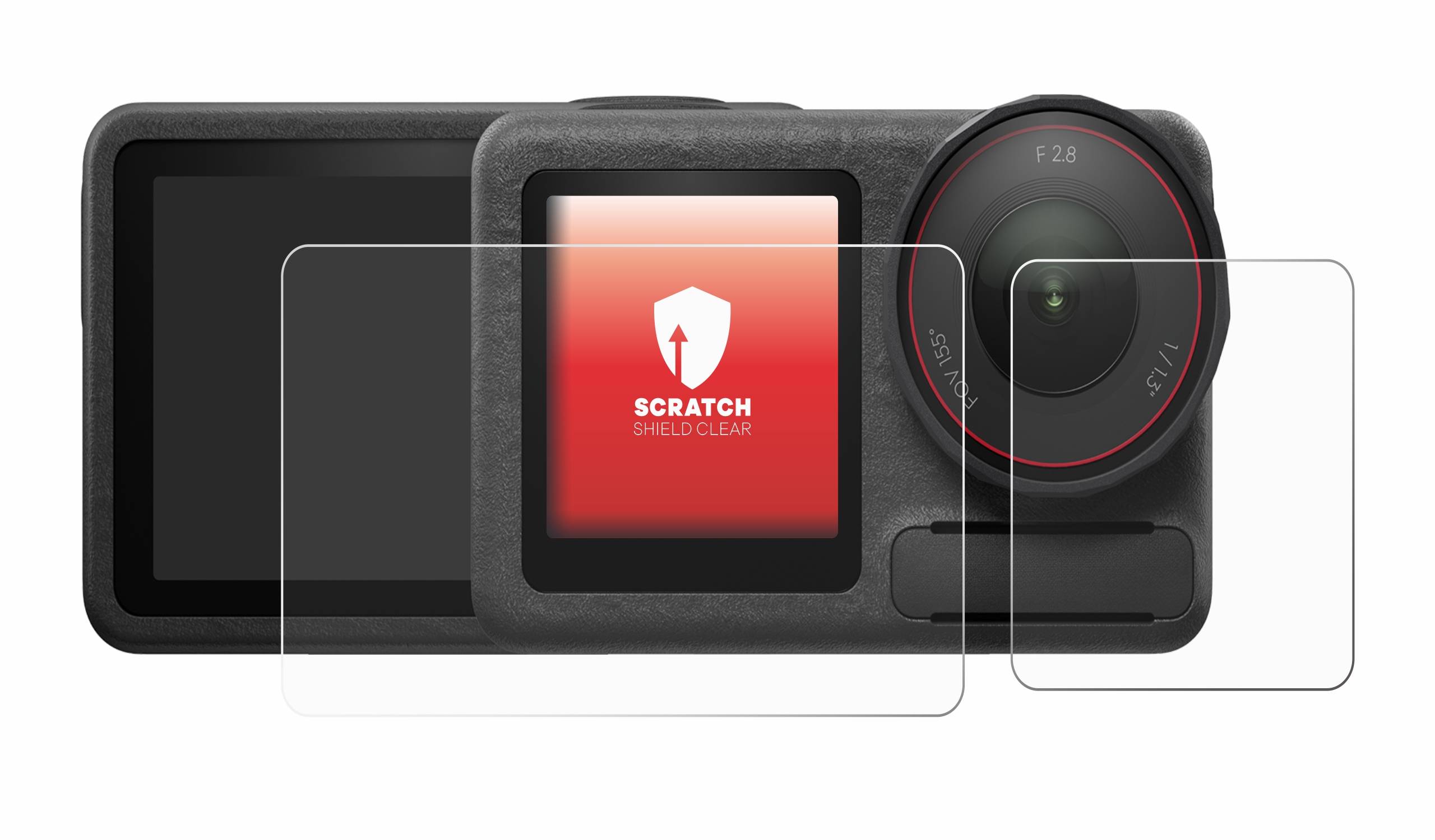 upscreen Scratch Shield Schutzfolie für DJI Osmo Action 5 Pro (case-friendly)