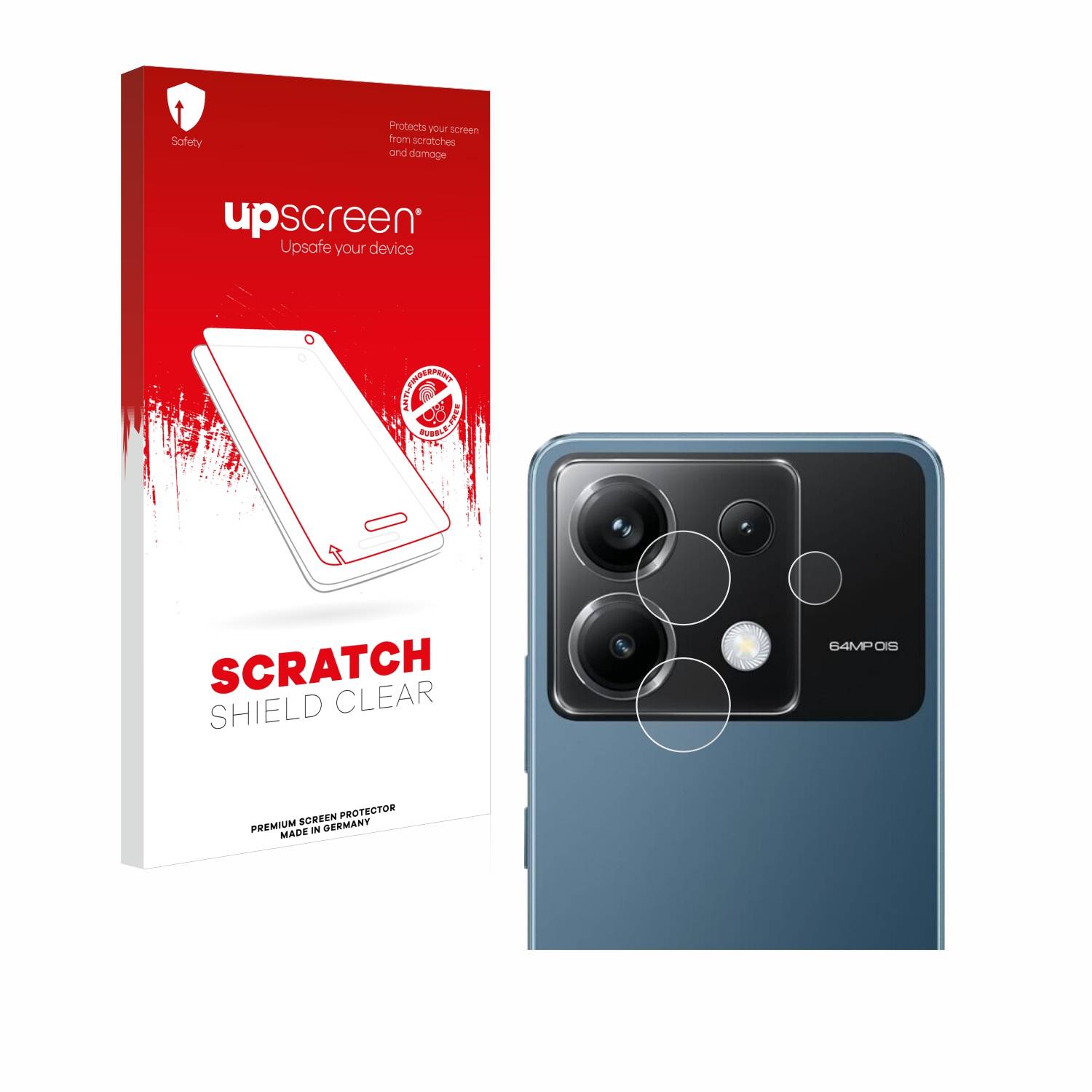 upscreen Scratch Shield Schutzfolie für Xiaomi Poco X6 (NUR Kameraschutz)
