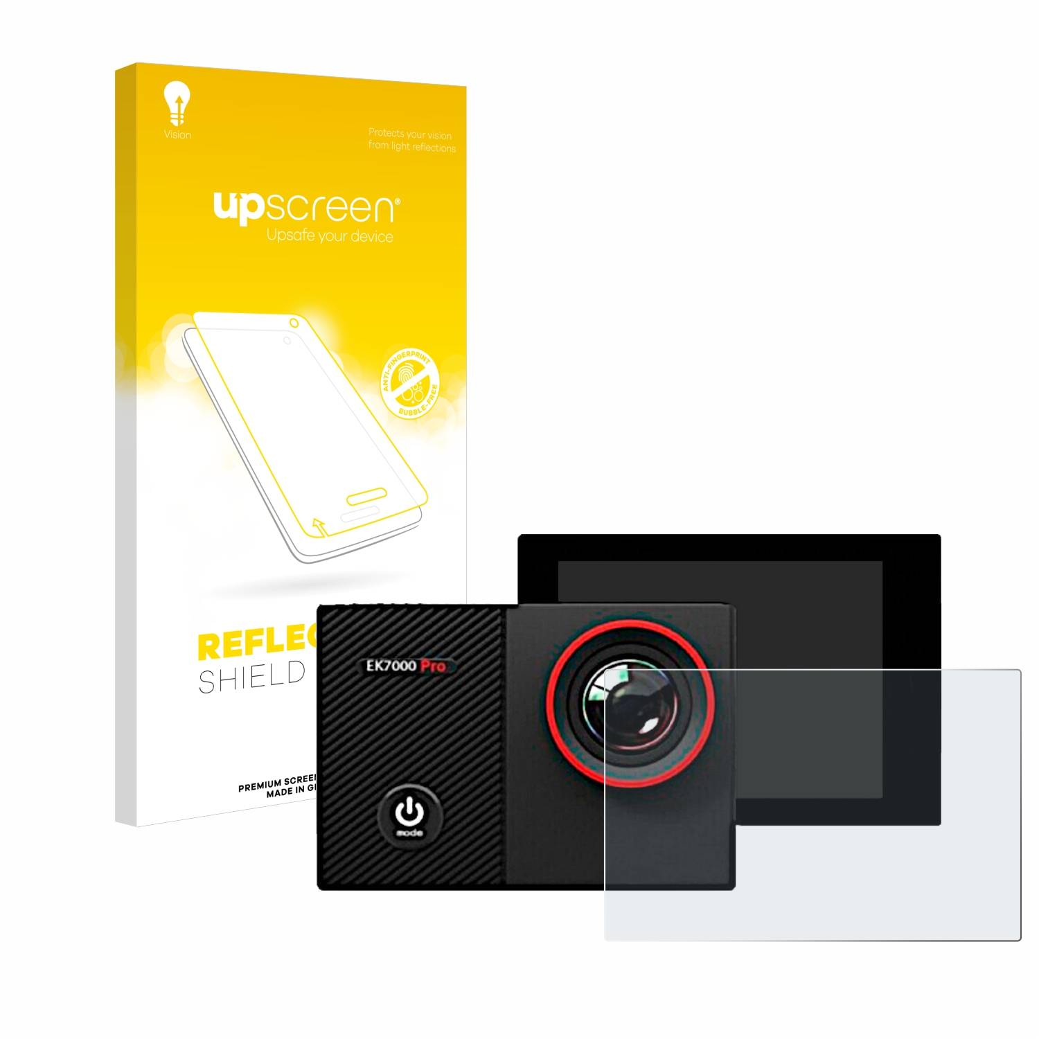 upscreen Reflection Shield Matt Schutzfolie für Akaso EK7000 Pro